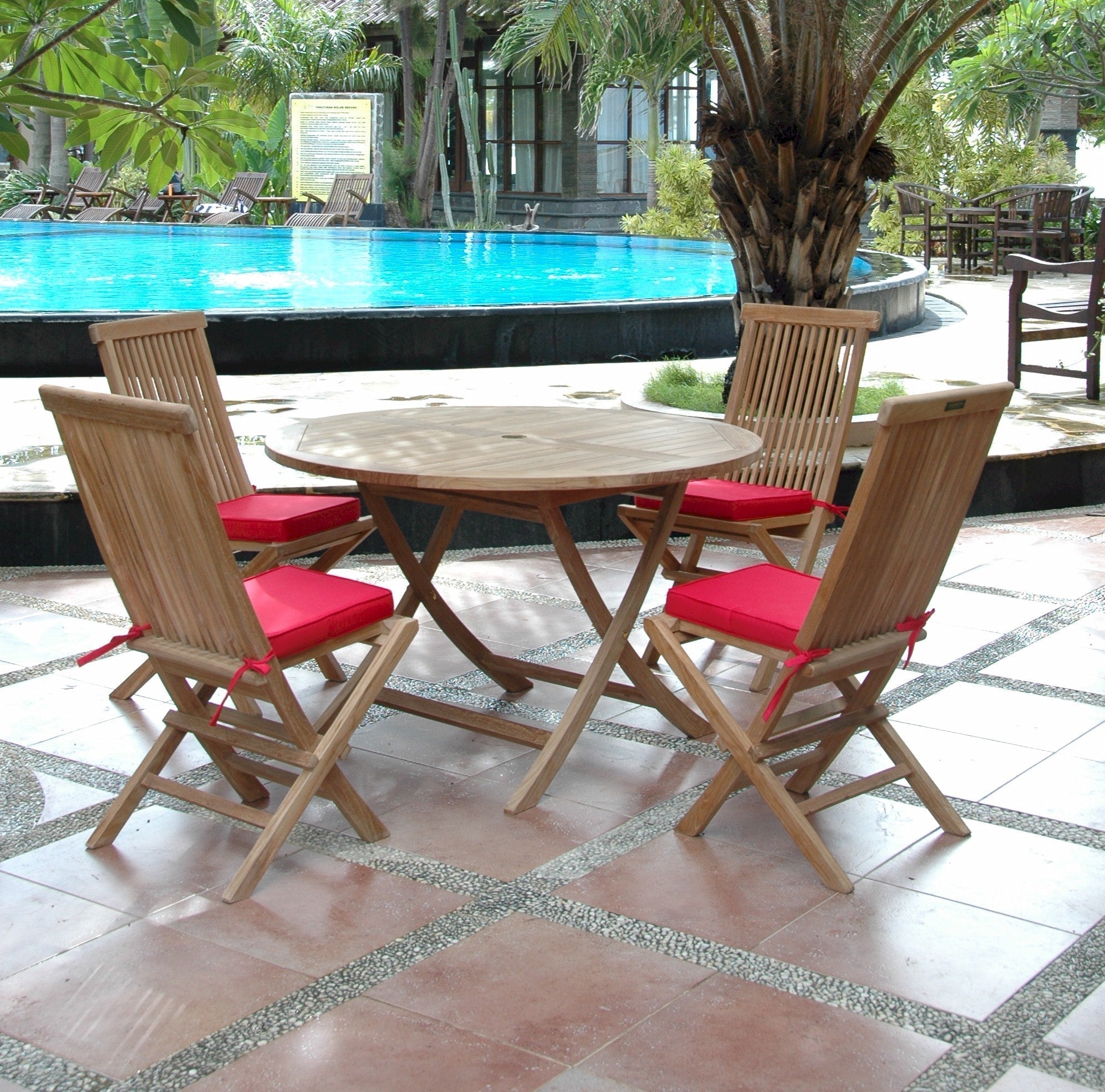 Bahama Classic 5 - pc Dining Table Set – Teak Dining Set () by Anderson Teak