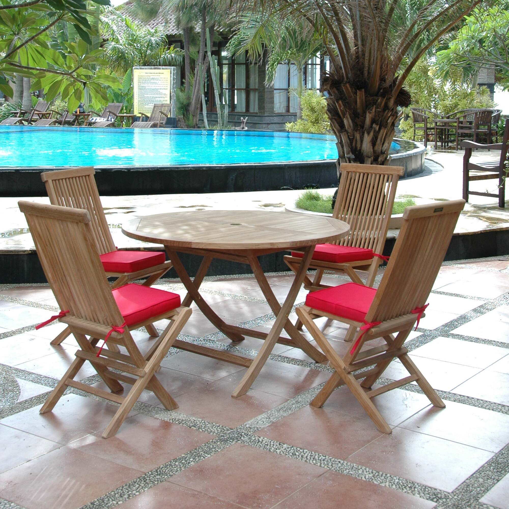 Bahama Classic 5 - pc Dining Table Set – Teak Dining Set () by Anderson Teak