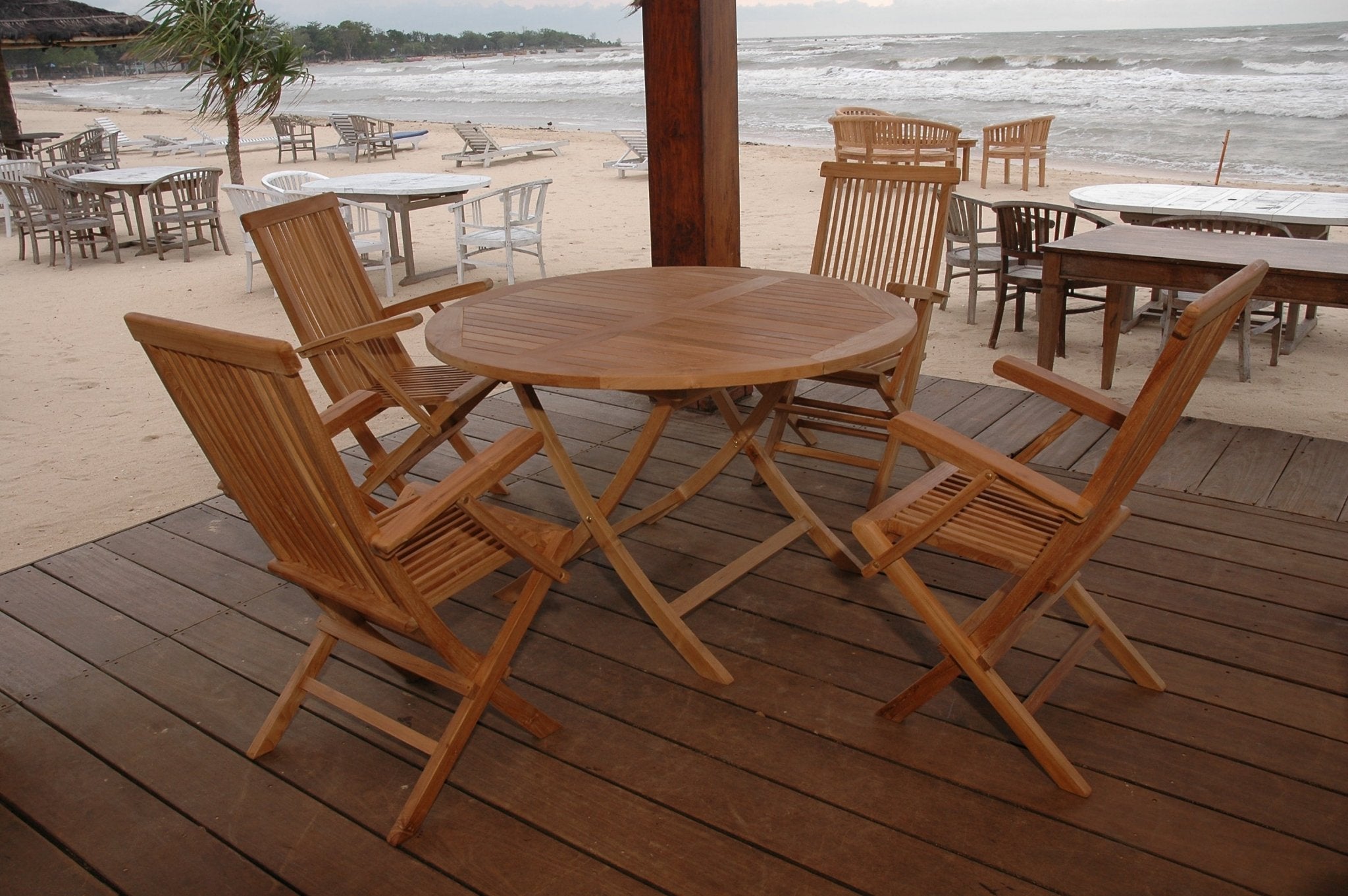 Bahama Classic 5 - pc Dining Table Set – Teak Dining Set () by Anderson Teak