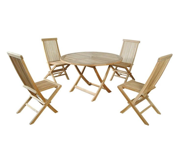 Bahama Classic 5 - pc Dining Table Set – Teak Dining Set () by Anderson Teak
