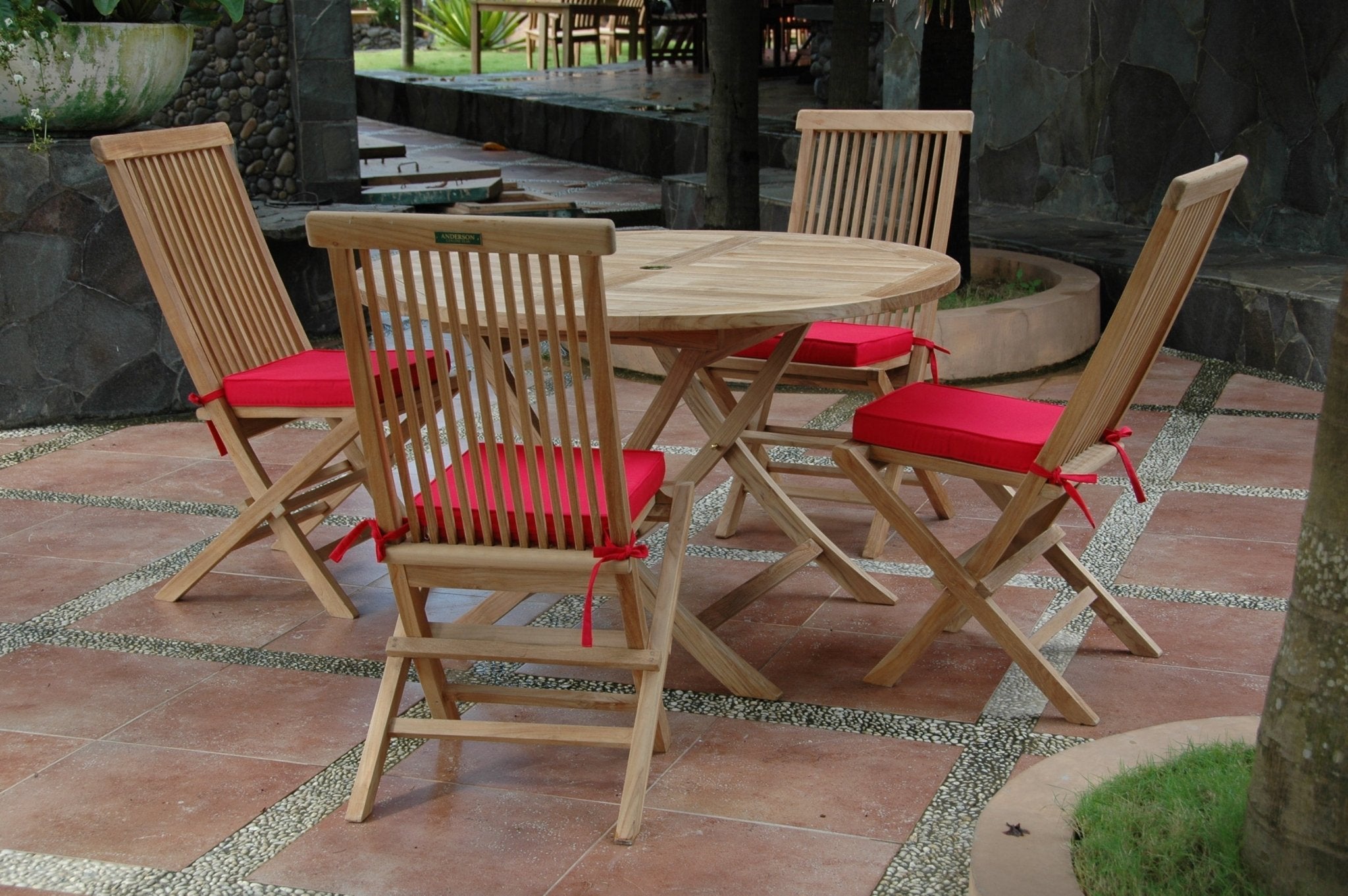 Bahama Classic 5 - pc Dining Table Set – Teak Dining Set () by Anderson Teak