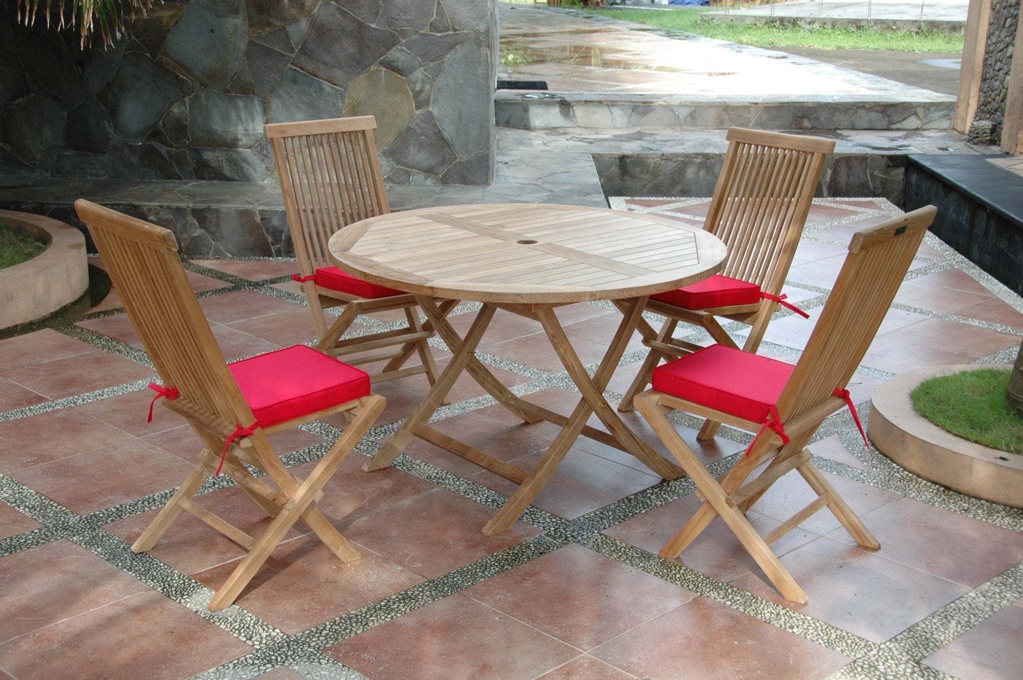 Bahama Classic 5 - pc Dining Table Set – Teak Dining Set () by Anderson Teak