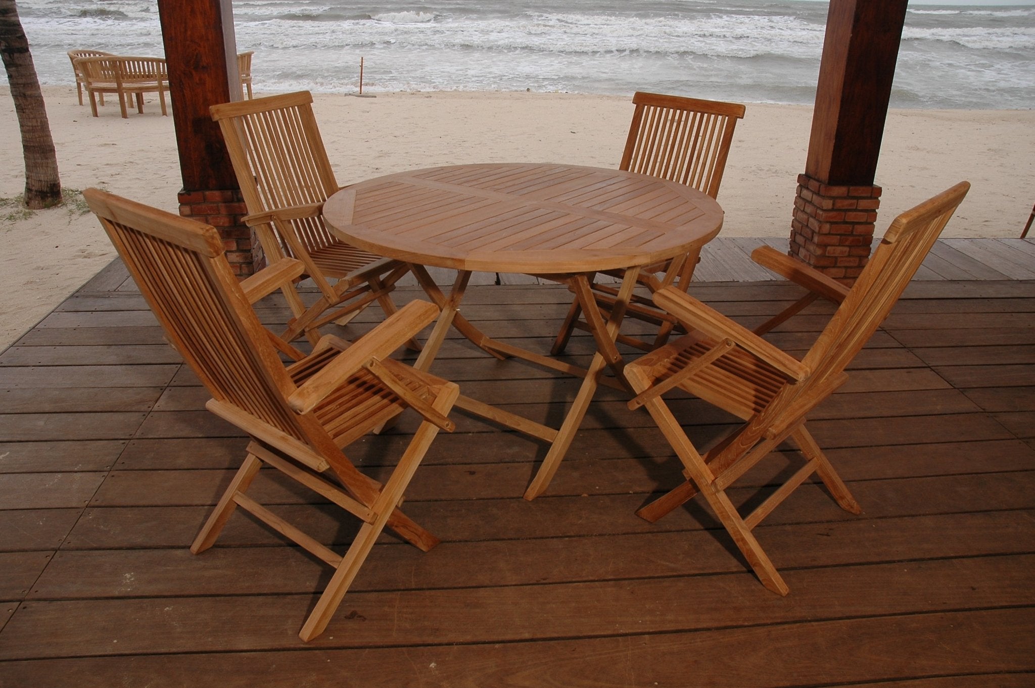 Bahama Classic 5 - pc Dining Table Set – Teak Dining Set () by Anderson Teak