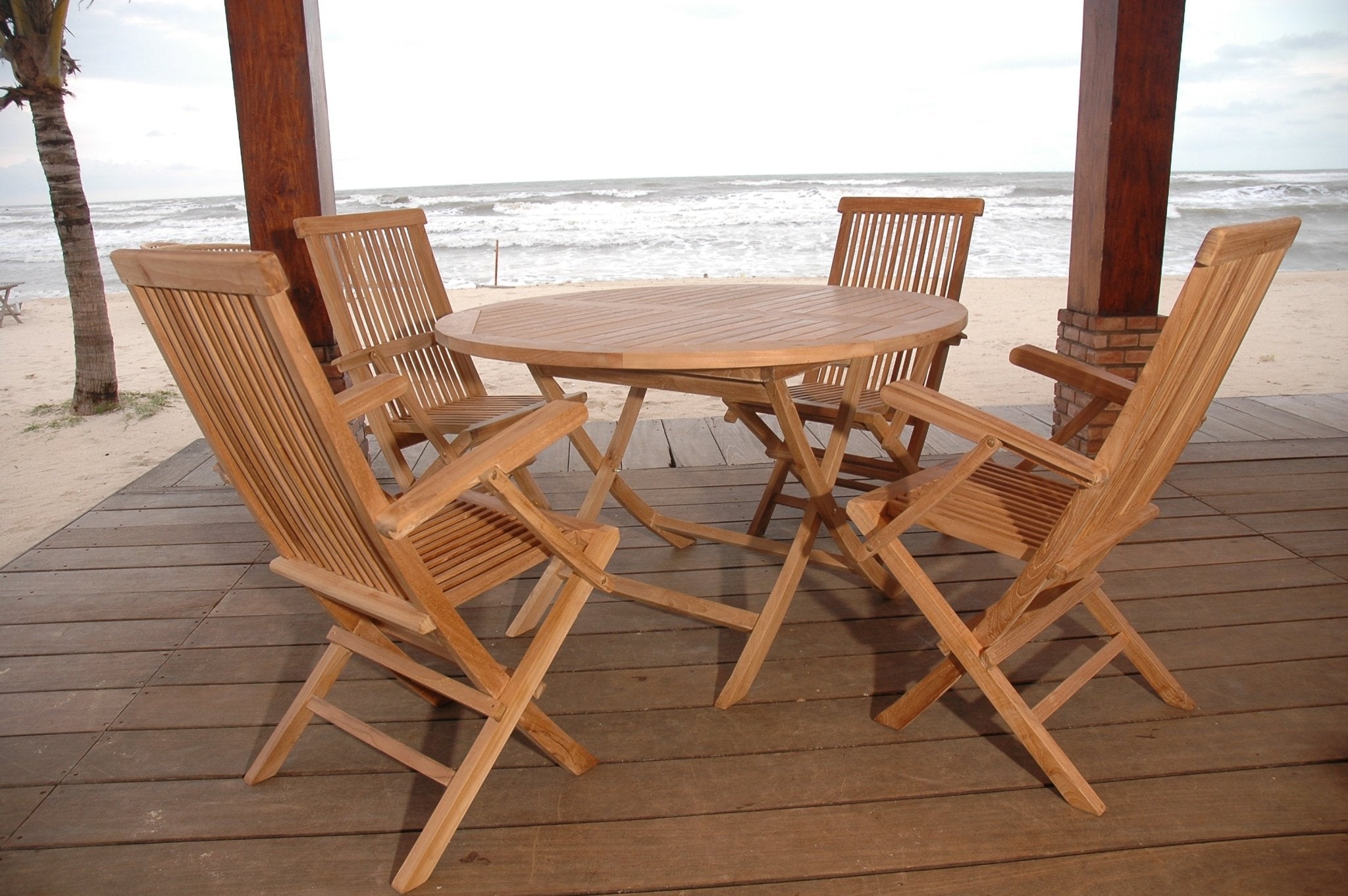 Bahama Classic 5 - pc Dining Table Set – Teak Dining Set () by Anderson Teak