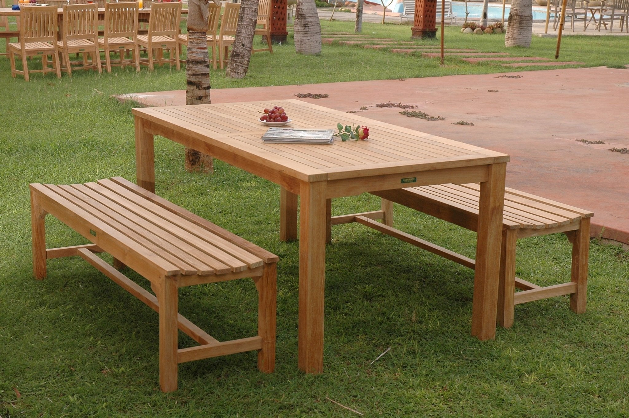 Bahama Hampton 3 - pc Dining Table Set – (None) by Anderson Teak