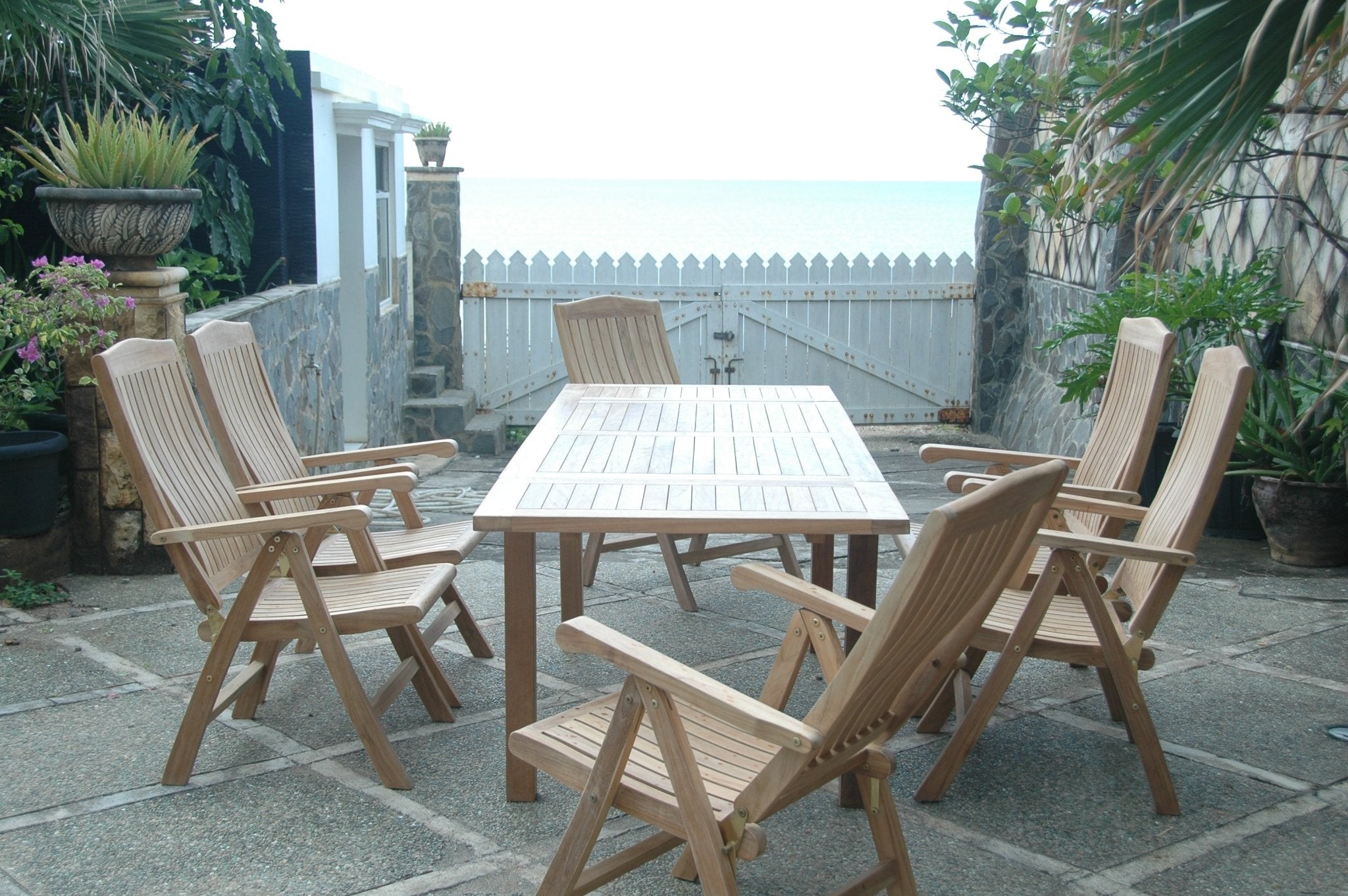 Bahama Katana 7 - pc Dining Table Set – () by Anderson Teak