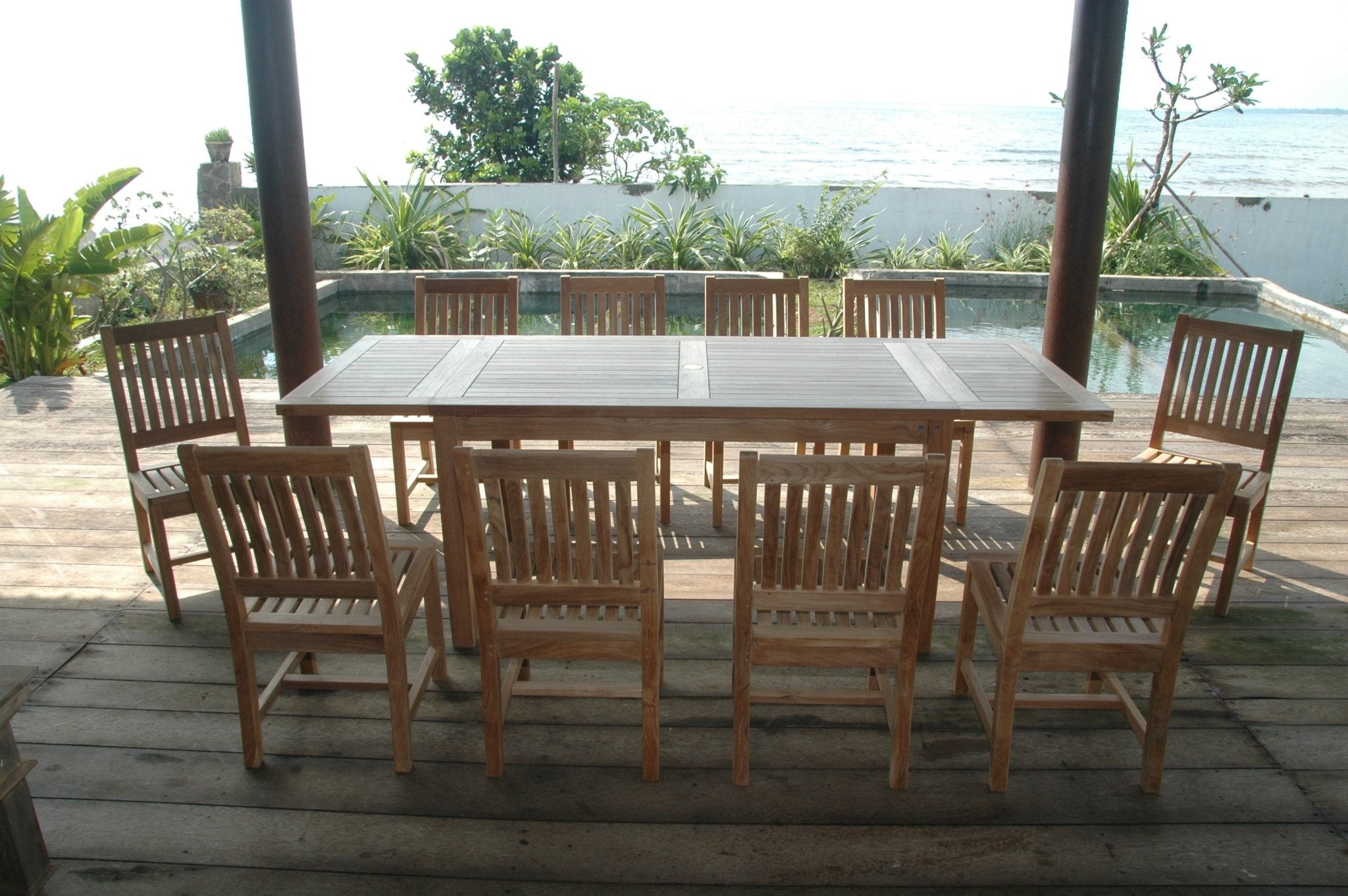 Bahama Rialto 11 - pc Dining Table Set – () by Anderson Teak
