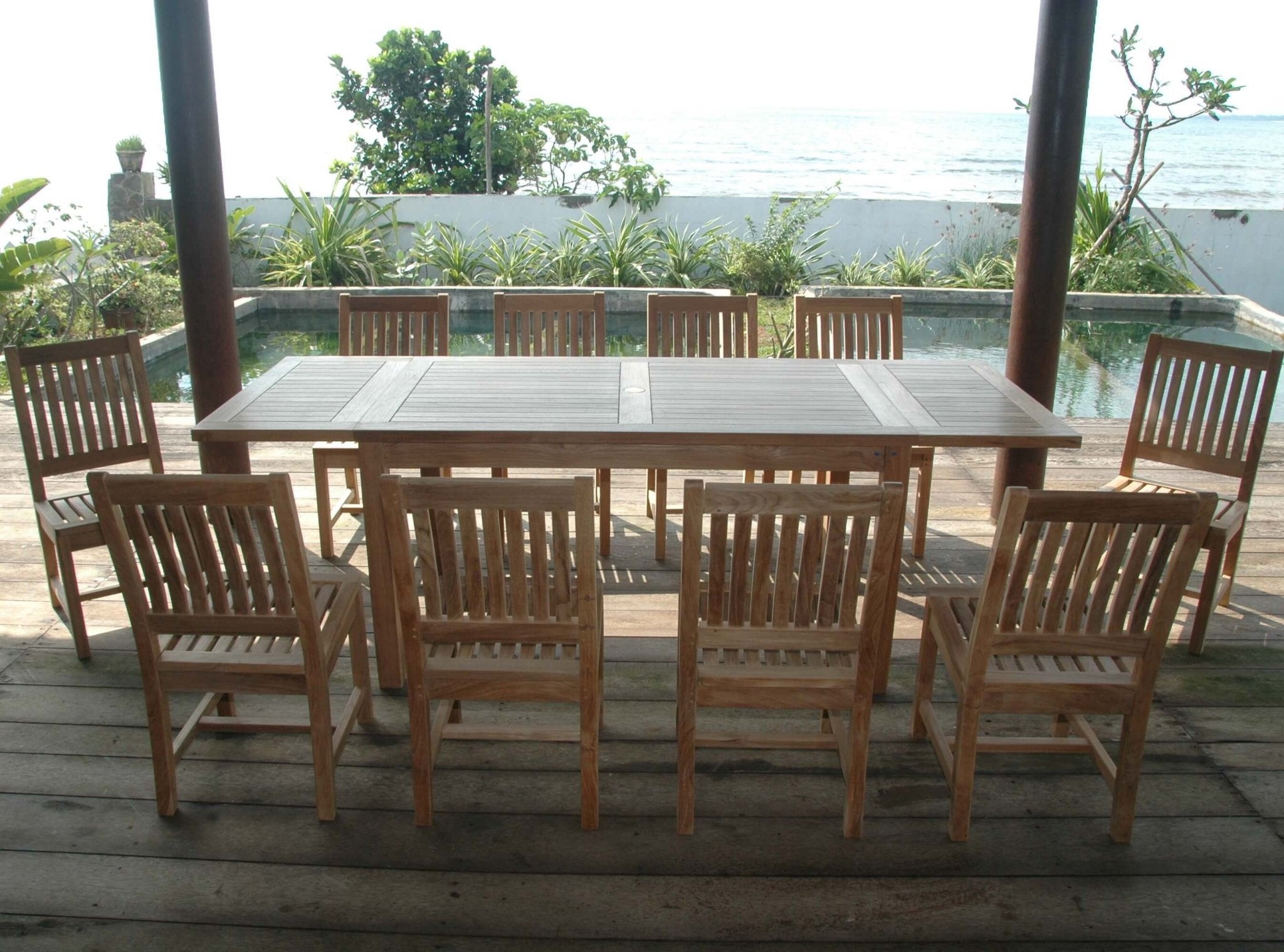 Bahama Rialto 11 - pc Dining Table Set – () by Anderson Teak