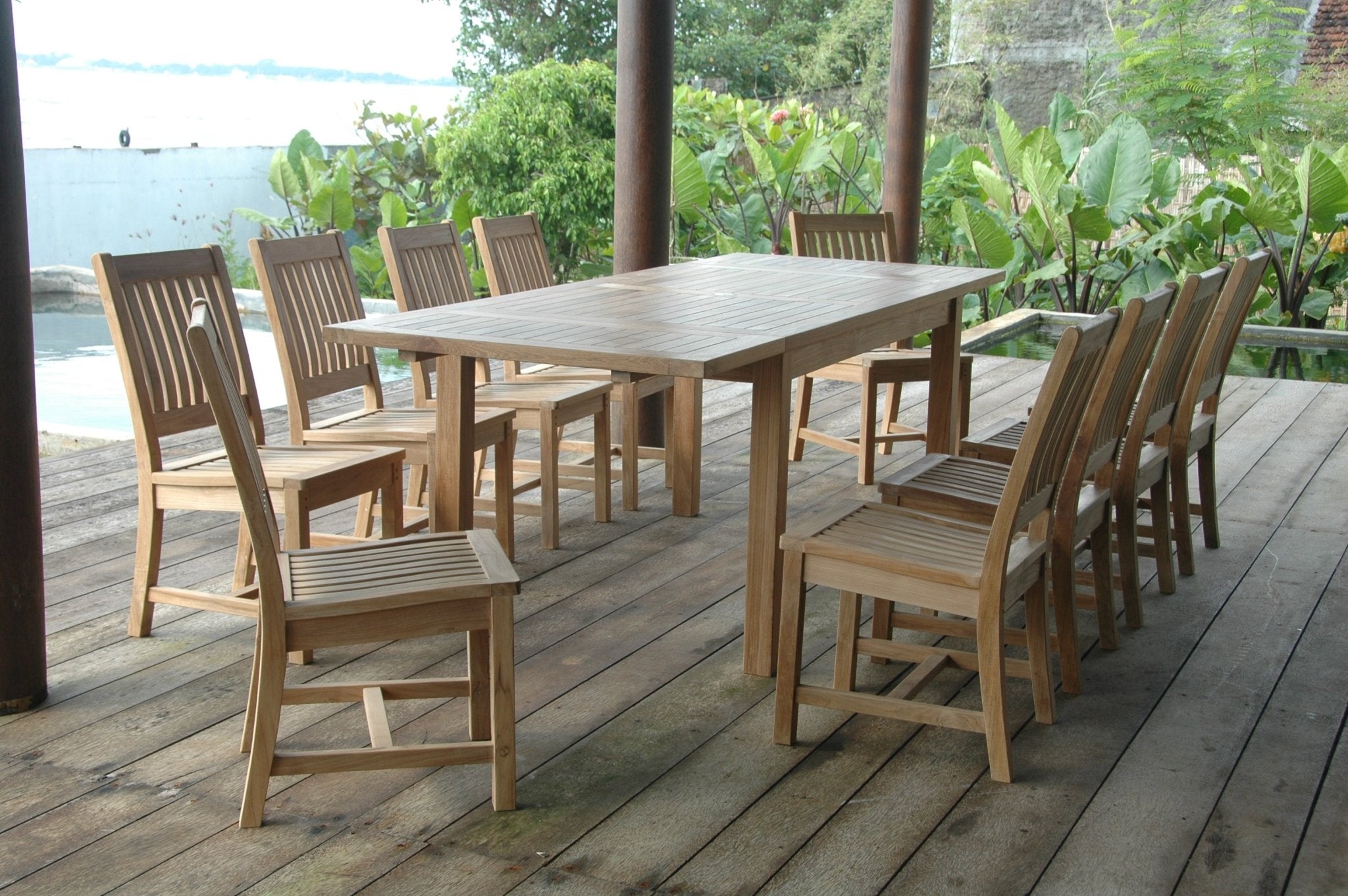 Bahama Rialto 11 - pc Dining Table Set – () by Anderson Teak