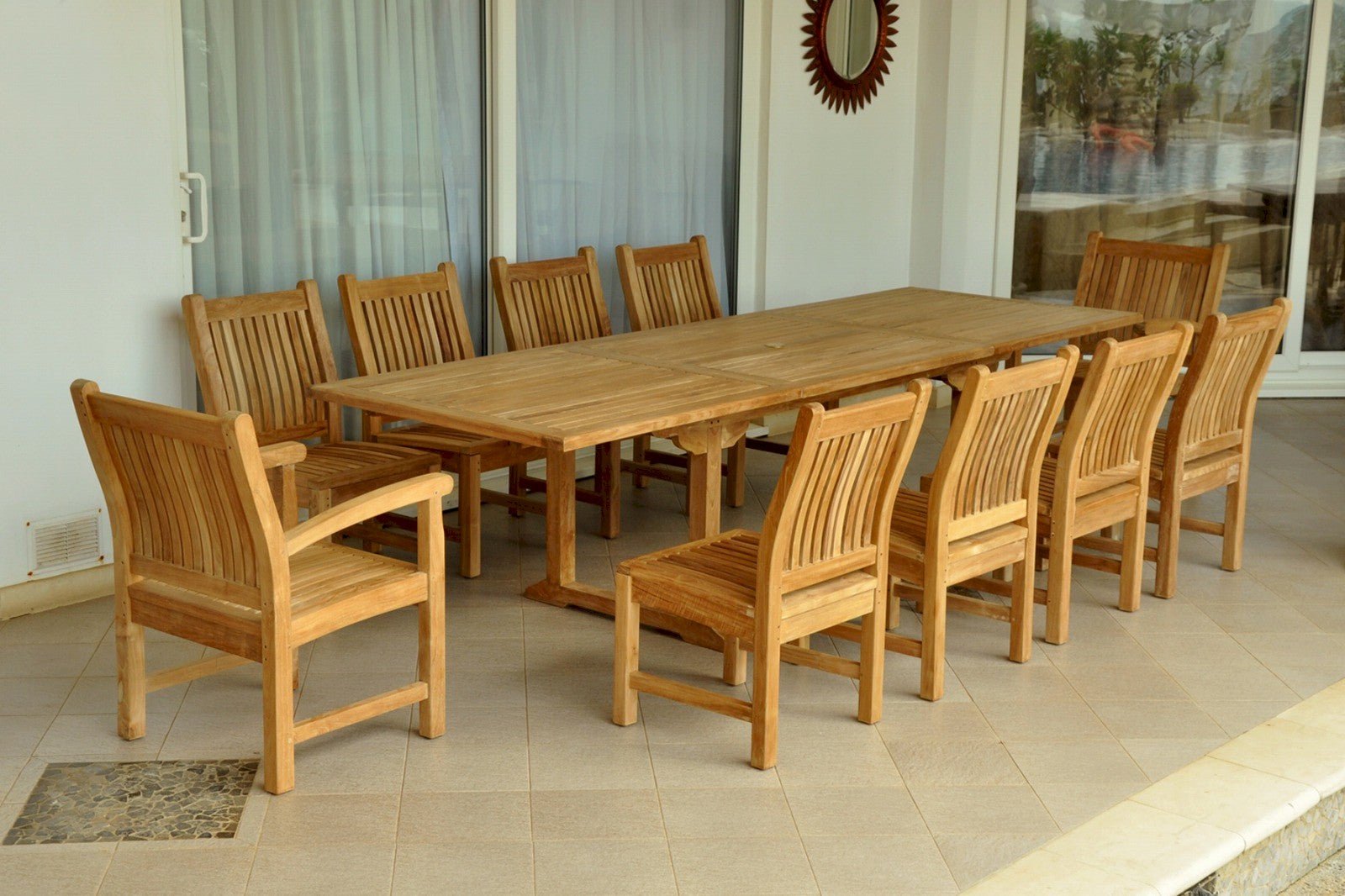 Bahama Sahara 11 - pc Dining Table Set – () by Anderson Teak