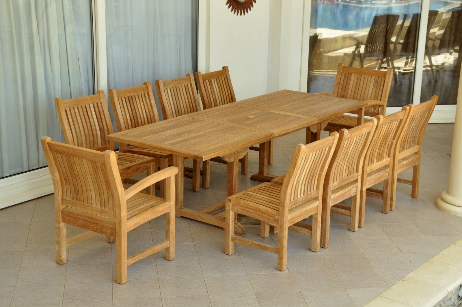 Bahama Sahara 11 - pc Dining Table Set – () by Anderson Teak