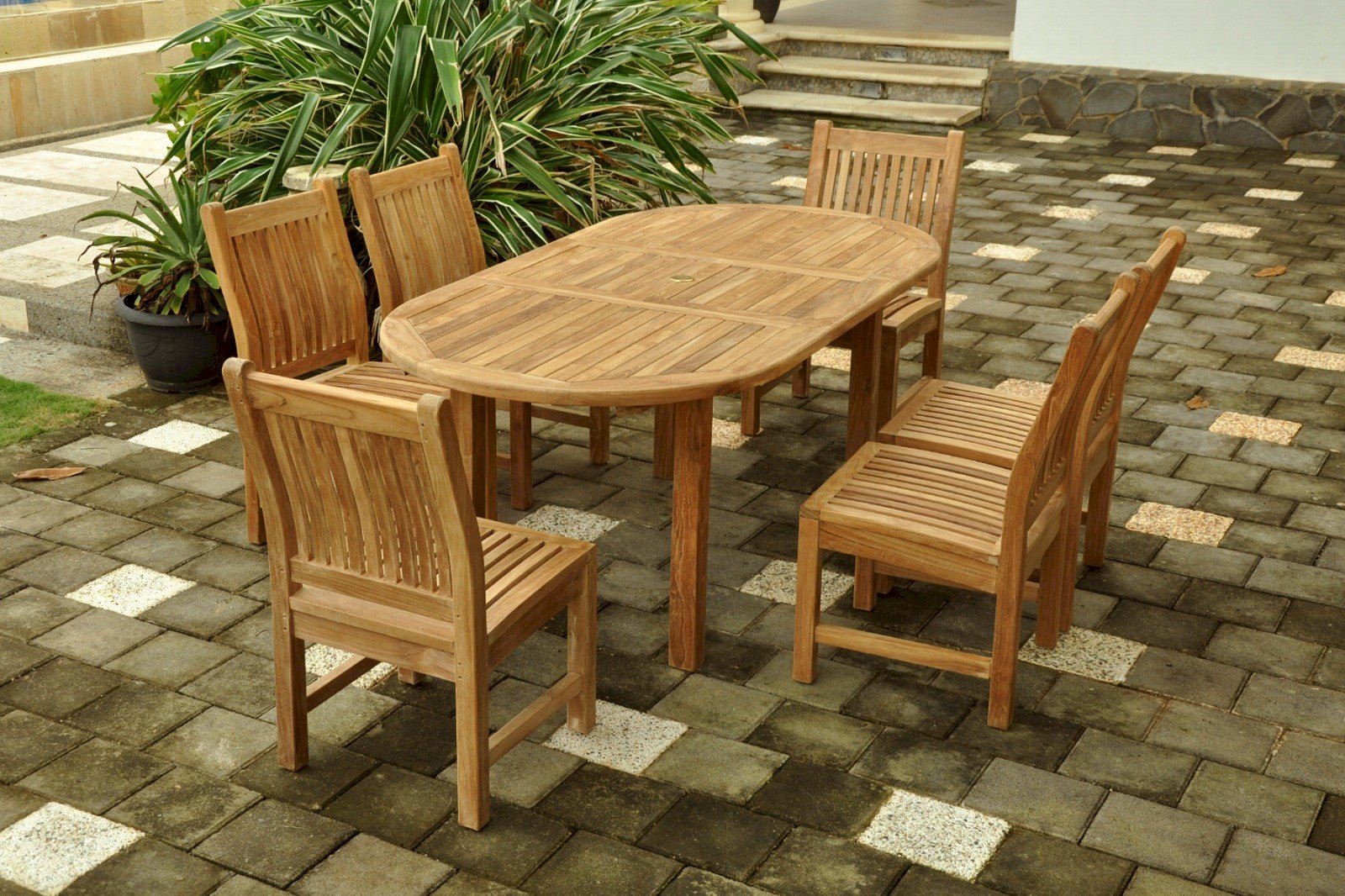 Bahama Sahara 7 - pc Dining Table Set – () by Anderson Teak