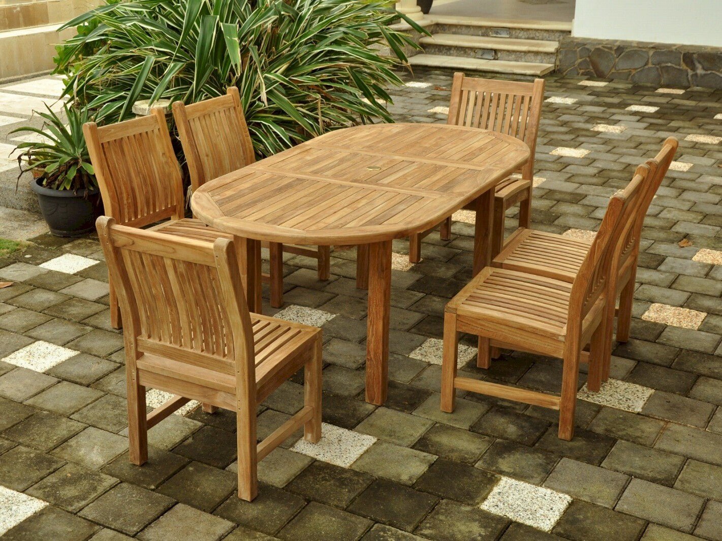 Bahama Sahara 7 - pc Dining Table Set – () by Anderson Teak