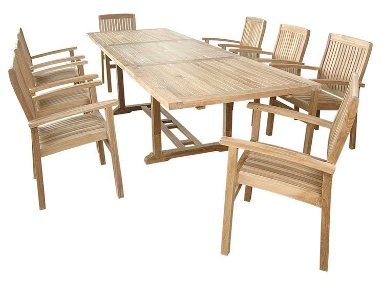 Bahama Sahara 9 pc Dining Table Set – () by Anderson Teak
