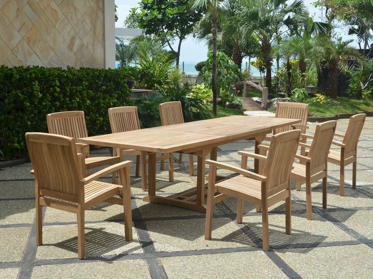 Bahama Sahara 9 pc Dining Table Set – () by Anderson Teak