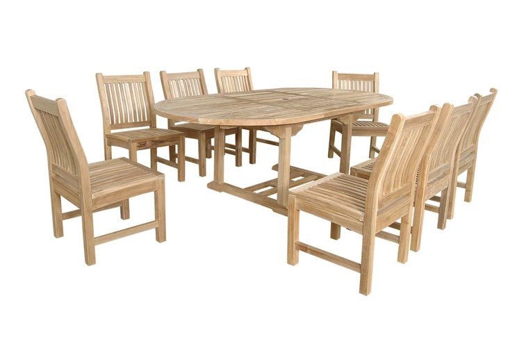 Bahama Sahara 9 - pc Dining Table Set – () by Anderson Teak