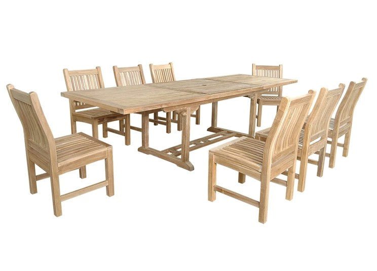 Bahama Sahara 9 - pc Dining Table Set – () by Anderson Teak