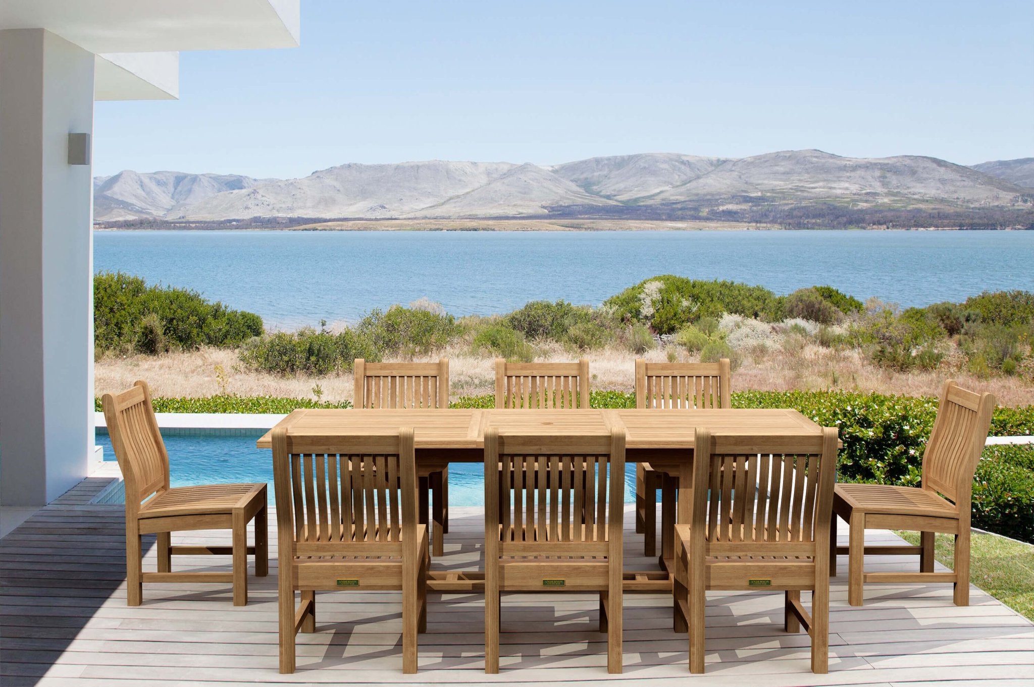 Bahama Sahara 9 - pc Dining Table Set – () by Anderson Teak