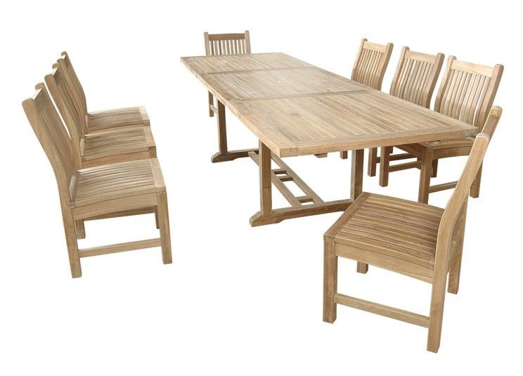 Bahama Sahara 9 - pc Dining Table Set – () by Anderson Teak