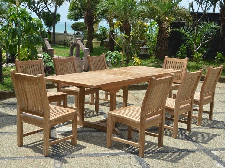 Bahama Sahara 9 - pc Dining Table Set – () by Anderson Teak