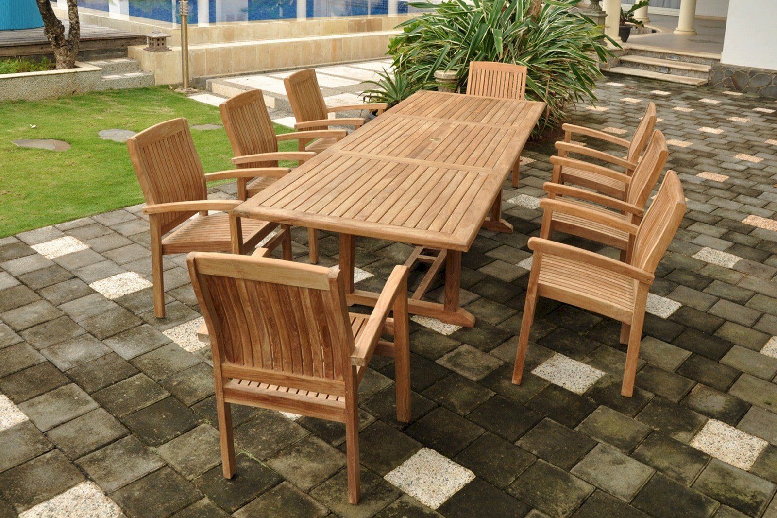 Bahama Sahara 9 pc Dining Table Set – () by Anderson Teak