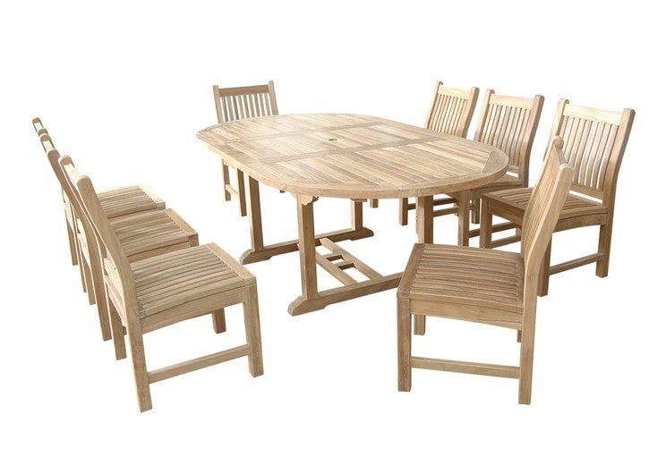 Bahama Sahara 9 - pc Dining Table Set – () by Anderson Teak