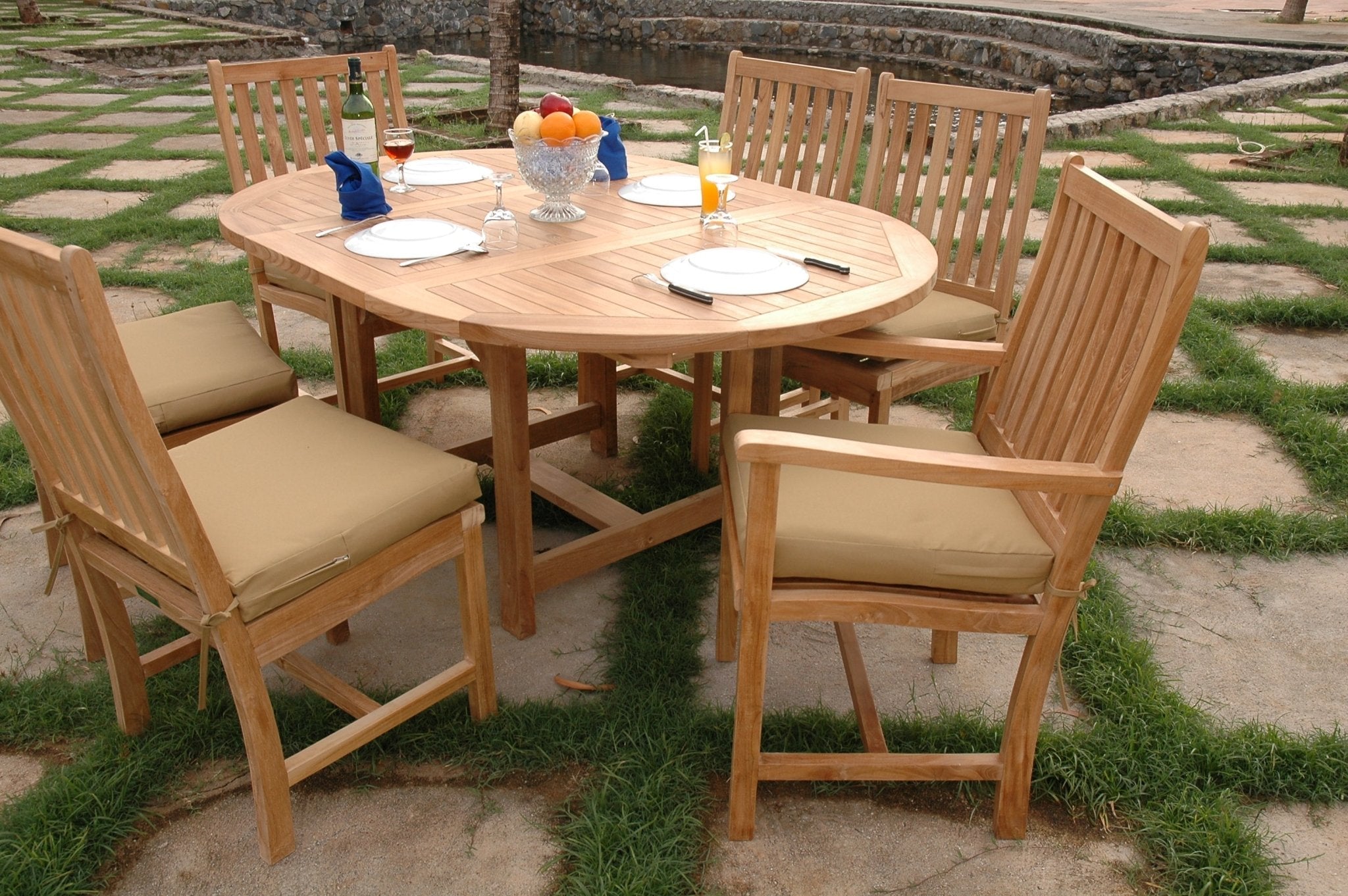 Bahama Wilshire 7 - pc Dining Table Set – () by Anderson Teak