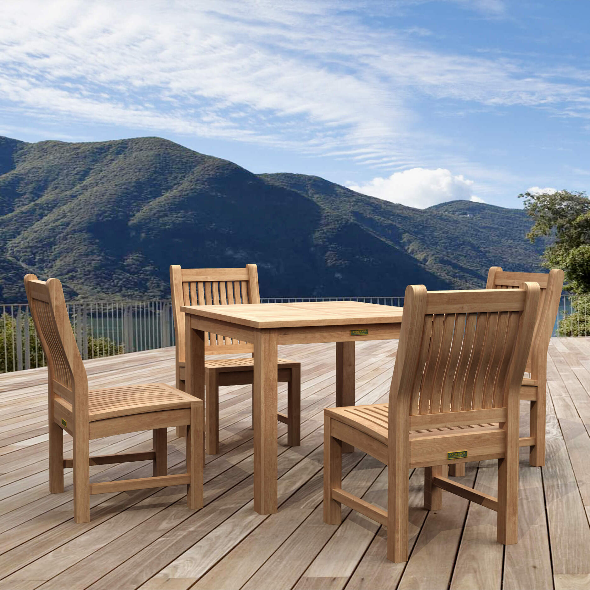 Bistro 5 - pc Table Set – Teak Dining Set () by Anderson Teak
