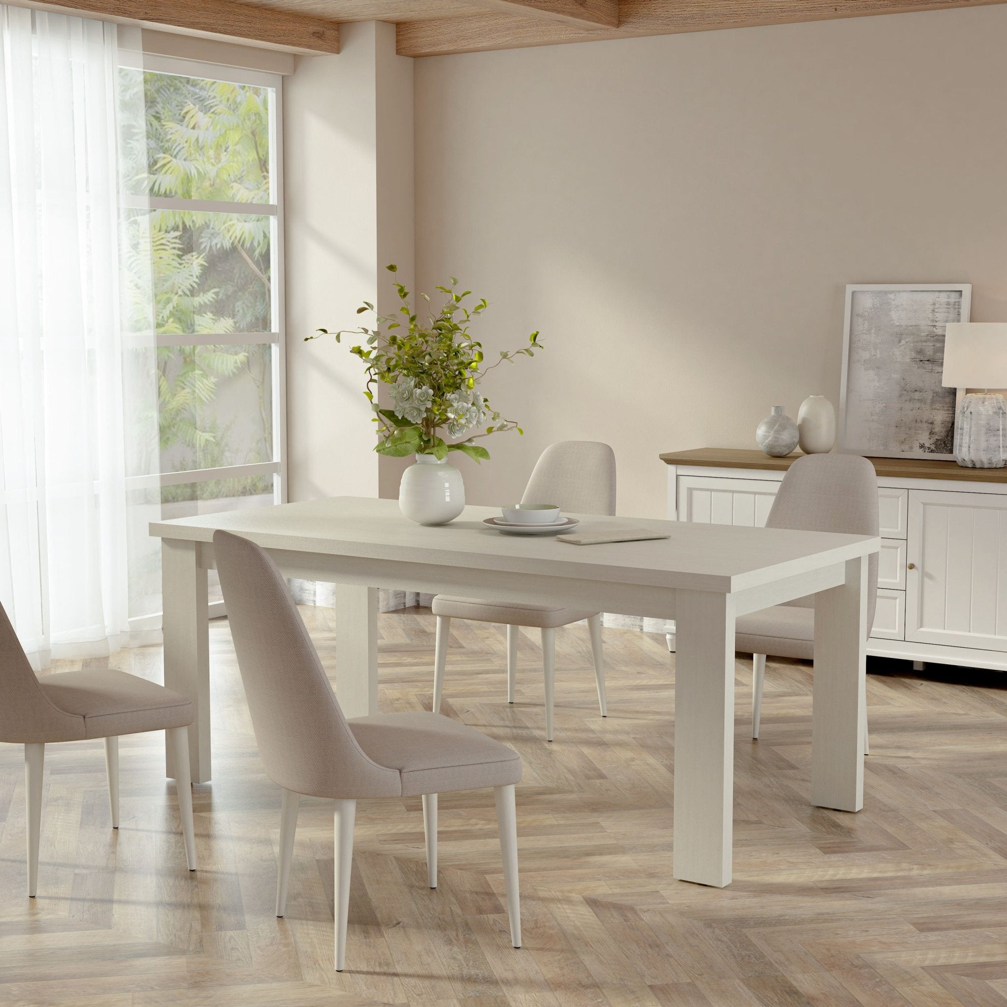 Brentford Dining Table – (White) by Anderson Teak