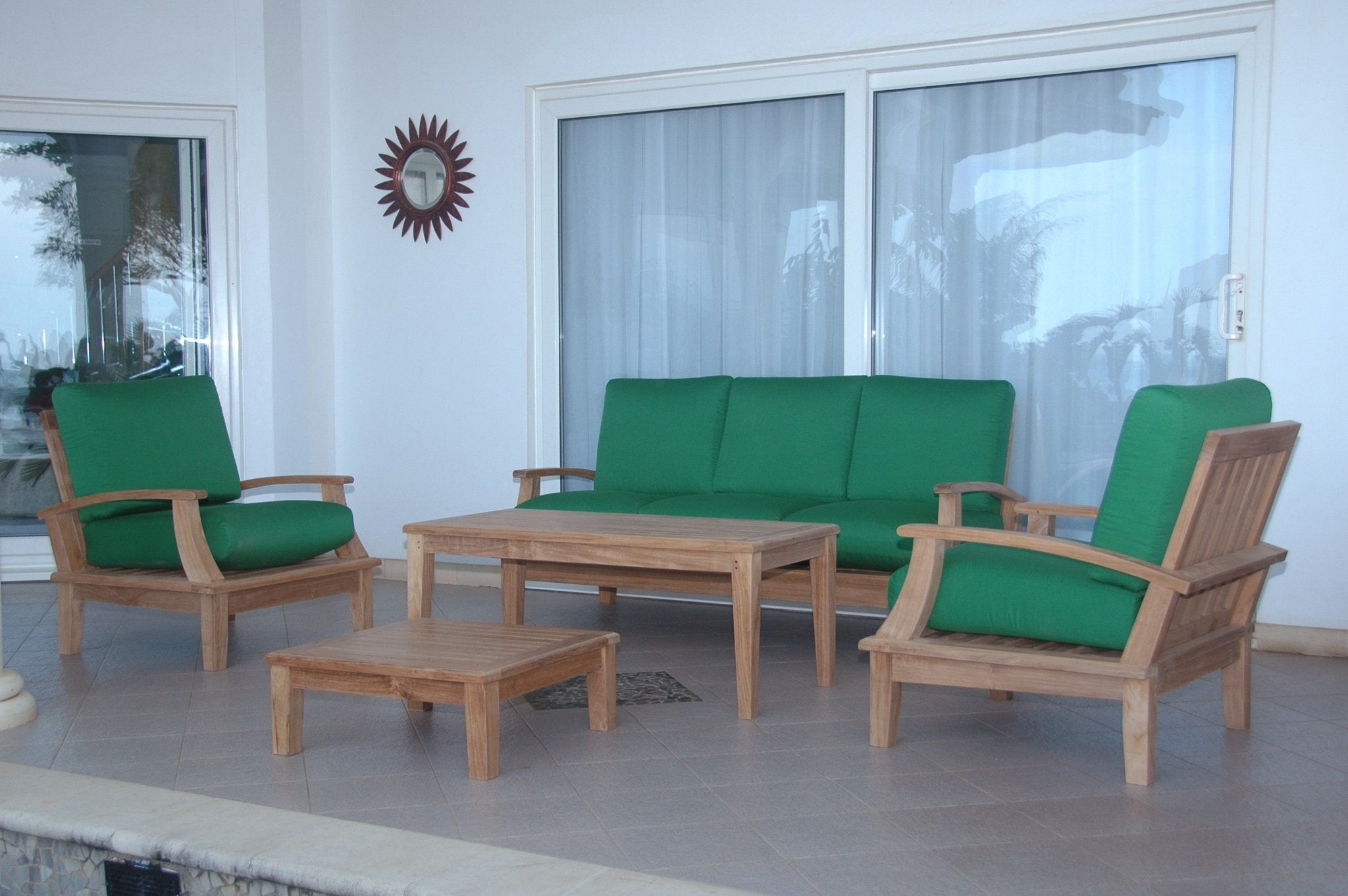 Brianna Deep Seating 5 - pc Set – (Jockey Red) by Anderson Teak