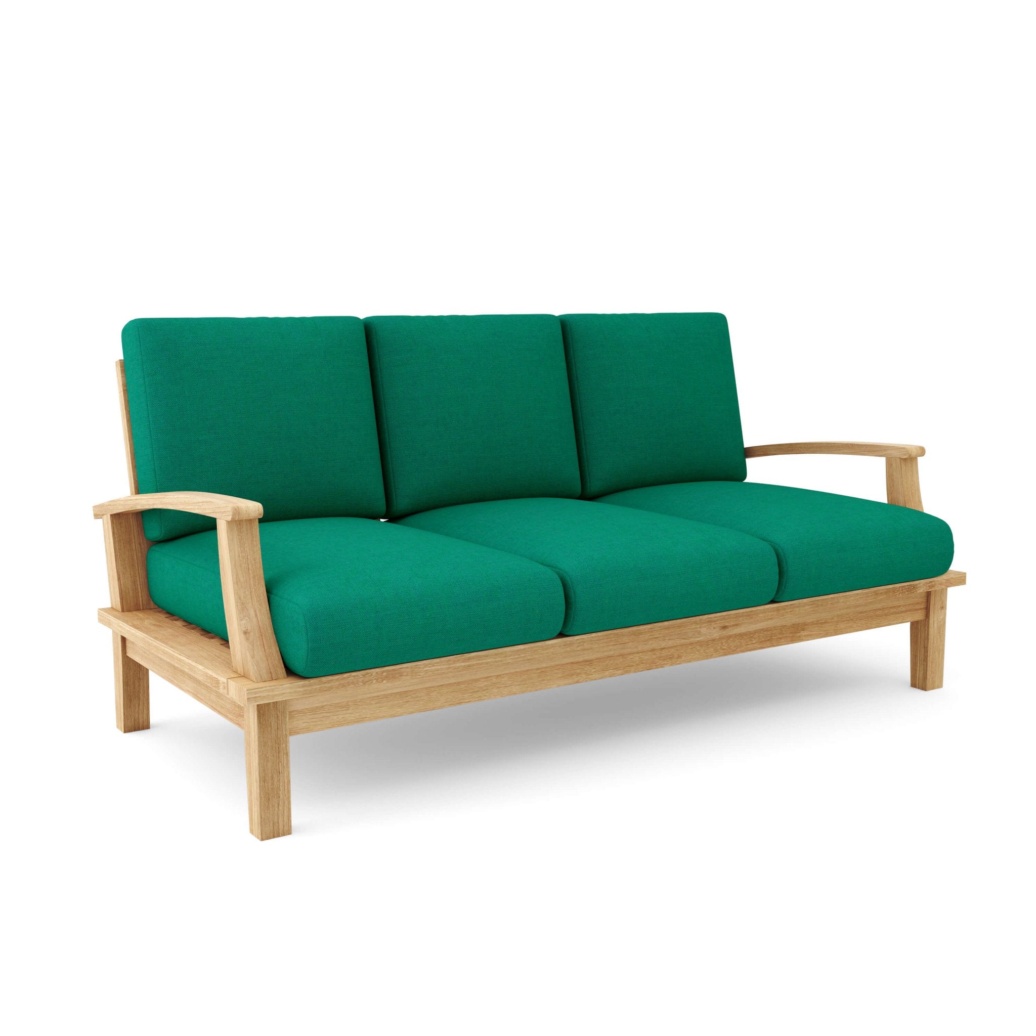Brianna Deep Seating Sofa – Teak Sofa (Forest Green) by Anderson Teak