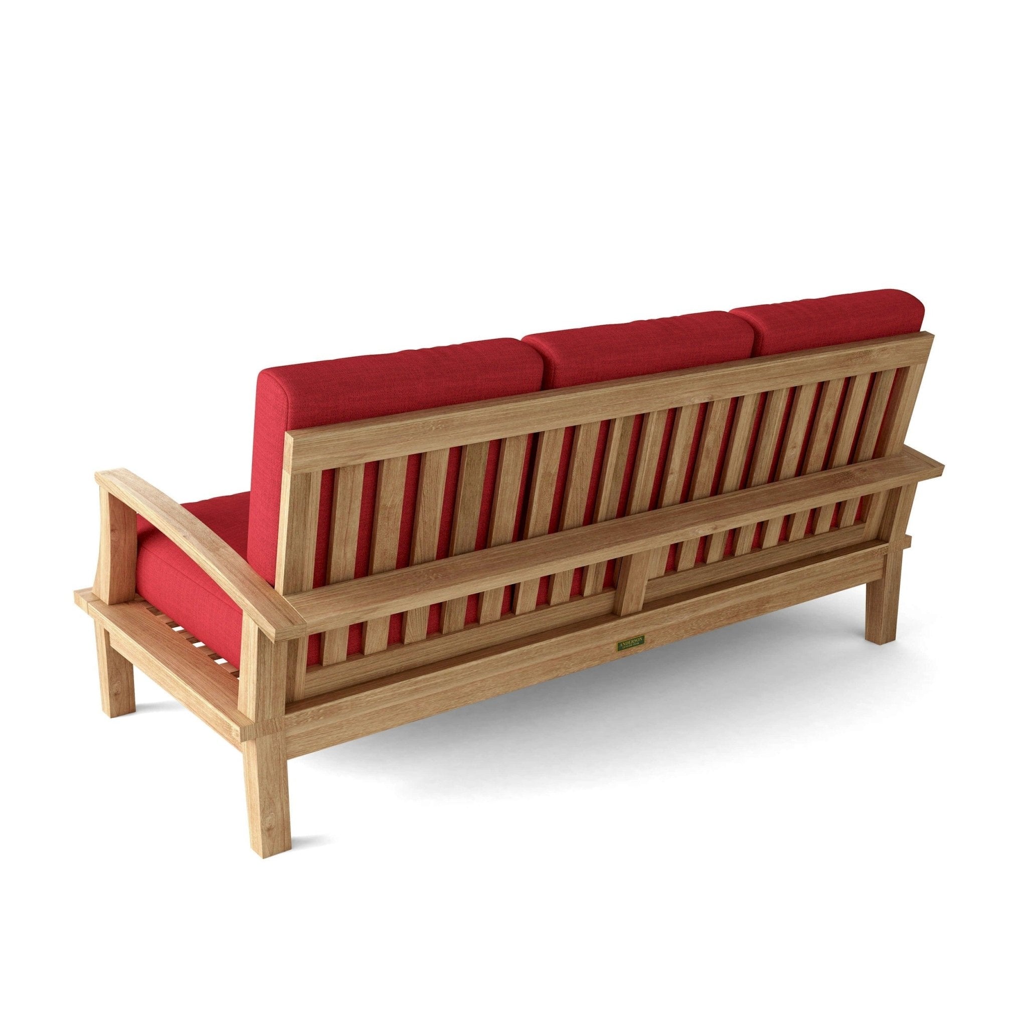 Brianna Deep Seating Sofa – Teak Sofa (Jockey Red) by Anderson Teak