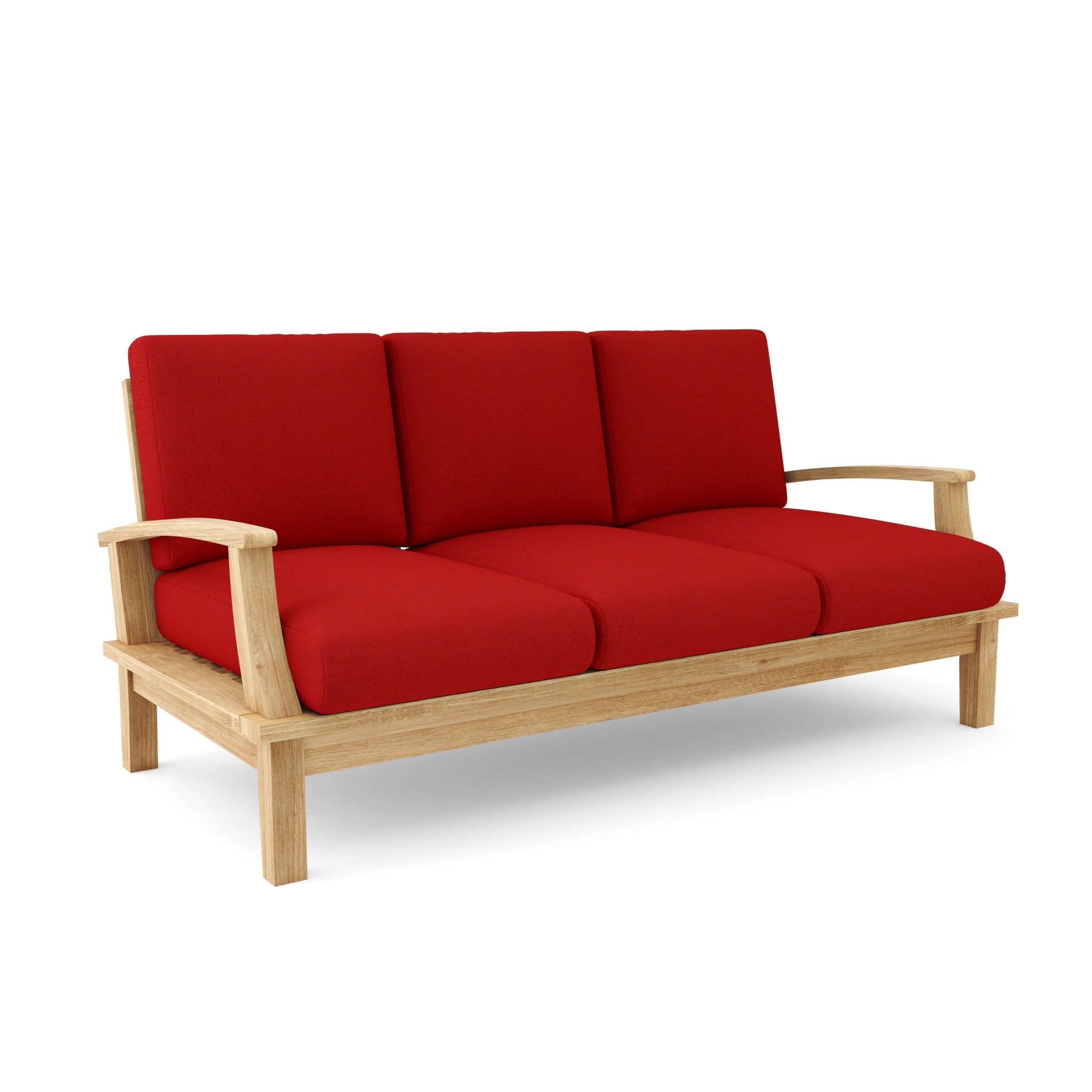 Brianna Deep Seating Sofa – Teak Sofa (Jockey Red) by Anderson Teak