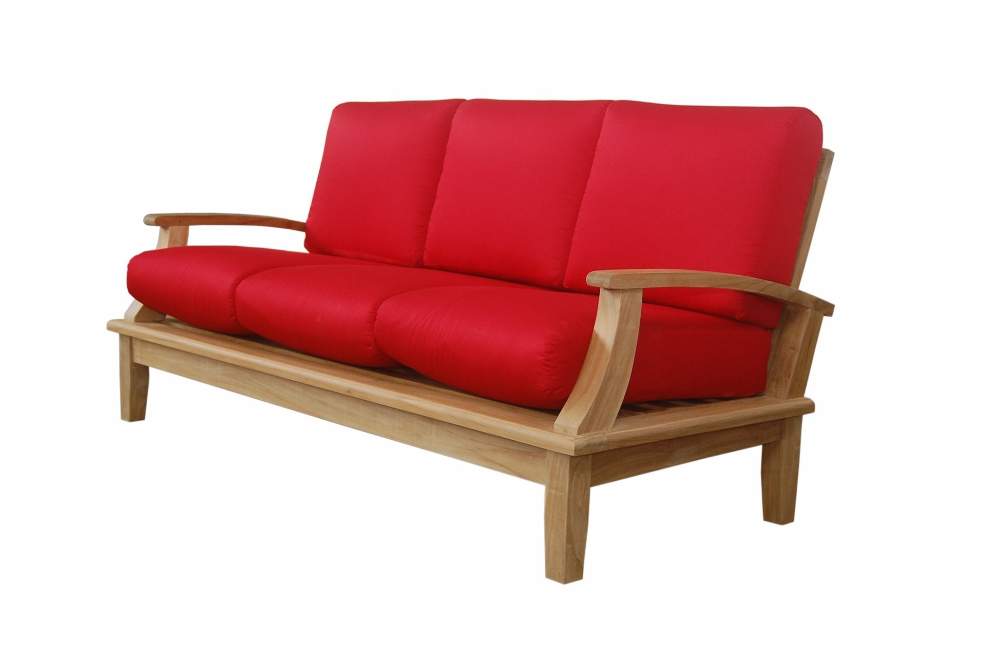 Brianna Deep Seating Sofa – Teak Sofa (Jockey Red) by Anderson Teak
