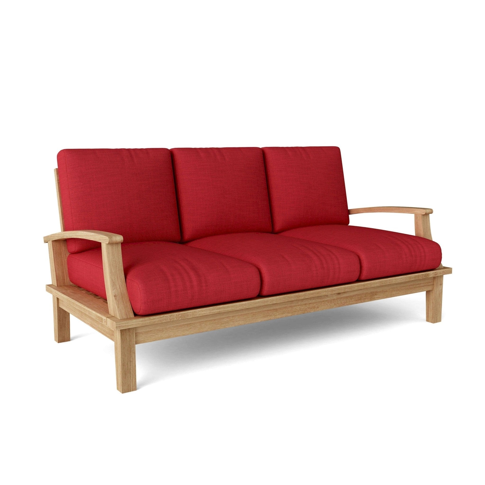 Brianna Deep Seating Sofa – Teak Sofa (Linen Antique Beige) by Anderson Teak