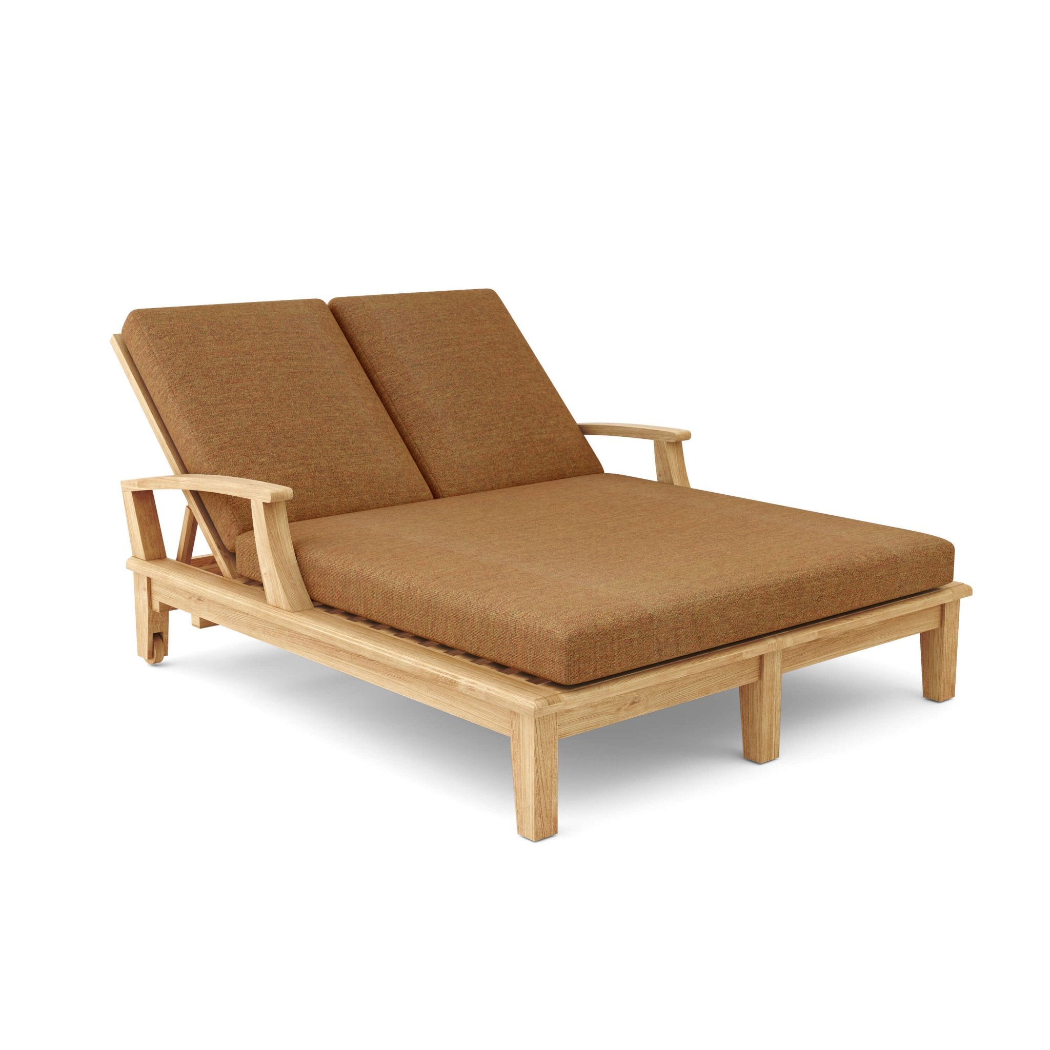 Brianna Double Sun Lounger – Teak Daybed (No Cushion) by Anderson Teak