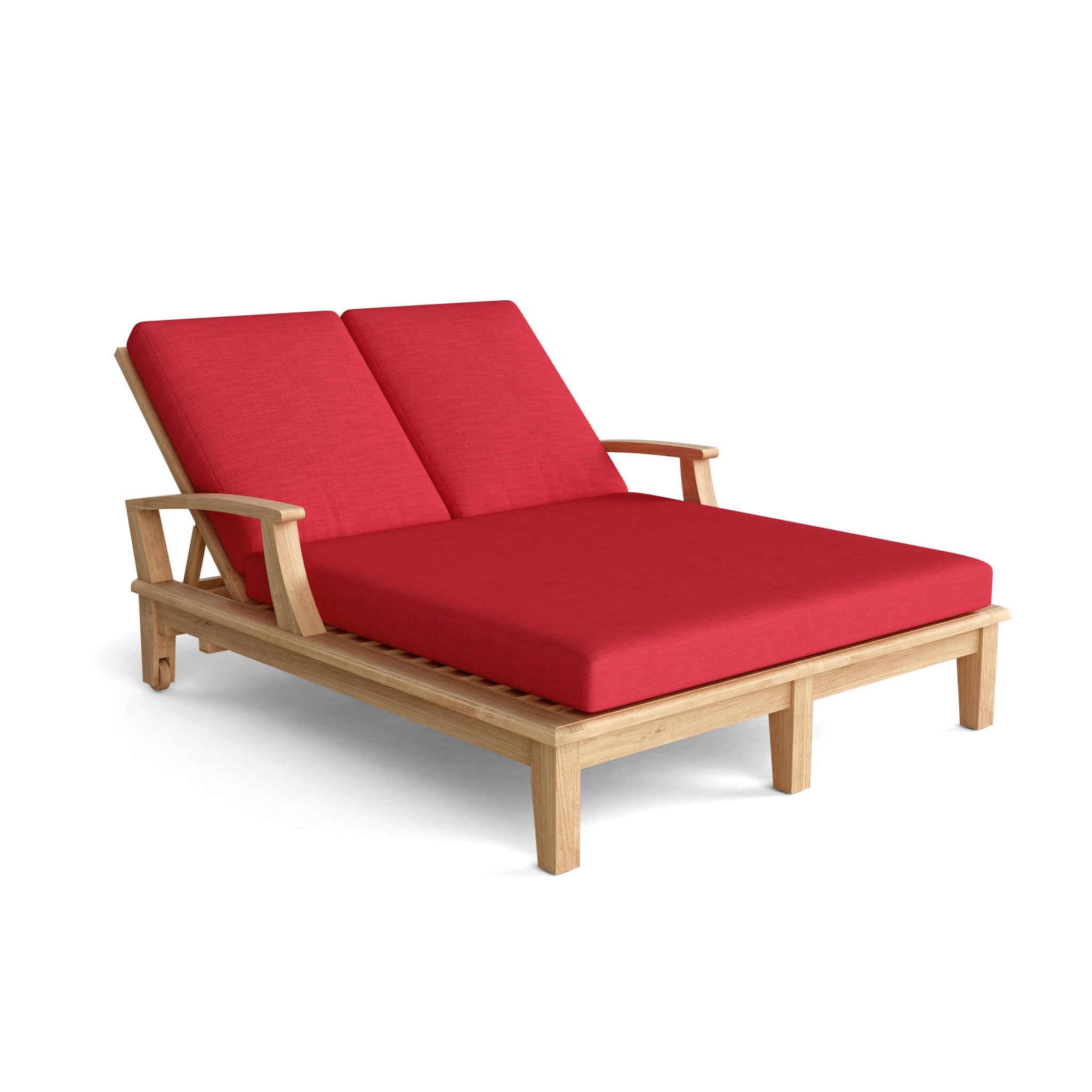 Brianna Double Sun Lounger – Teak Daybed (No Cushion) by Anderson Teak