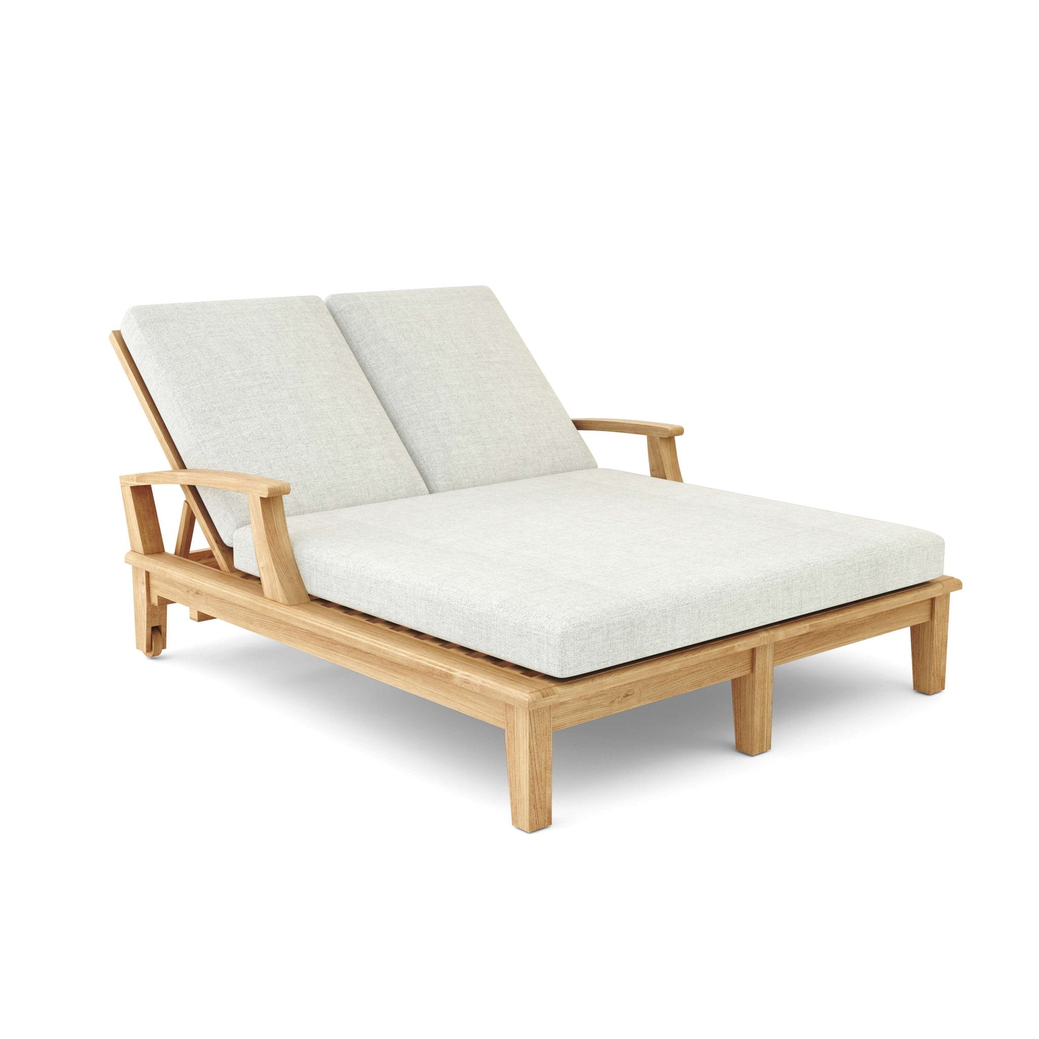 Brianna Double Sun Lounger – Teak Daybed (No Cushion) by Anderson Teak