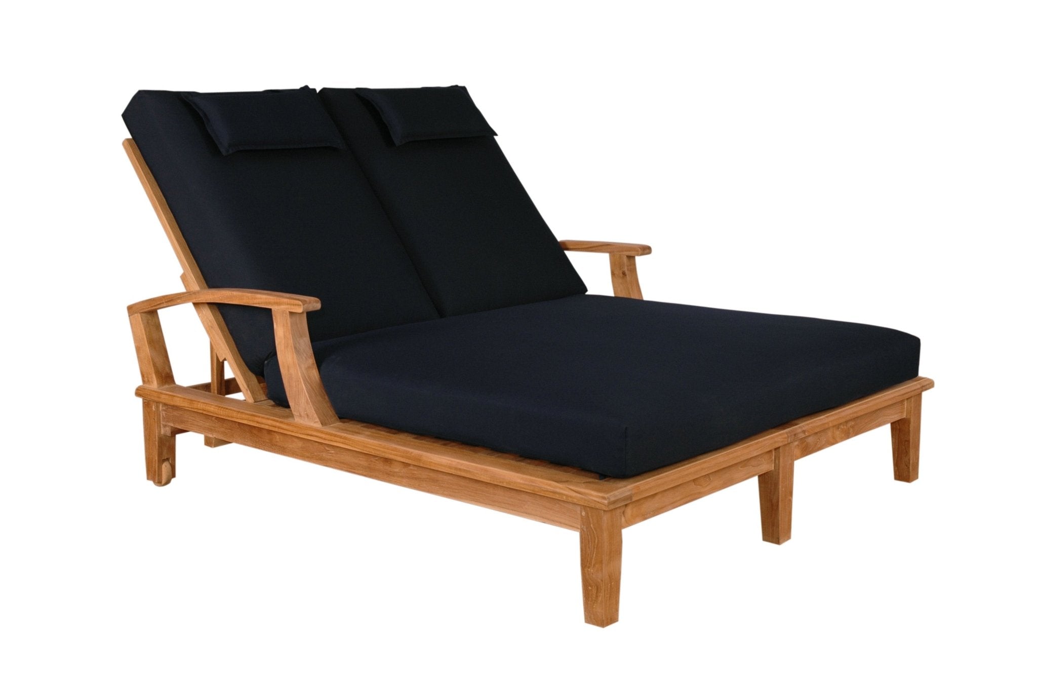 Brianna Double Sun Lounger – Teak Daybed (No Cushion) by Anderson Teak