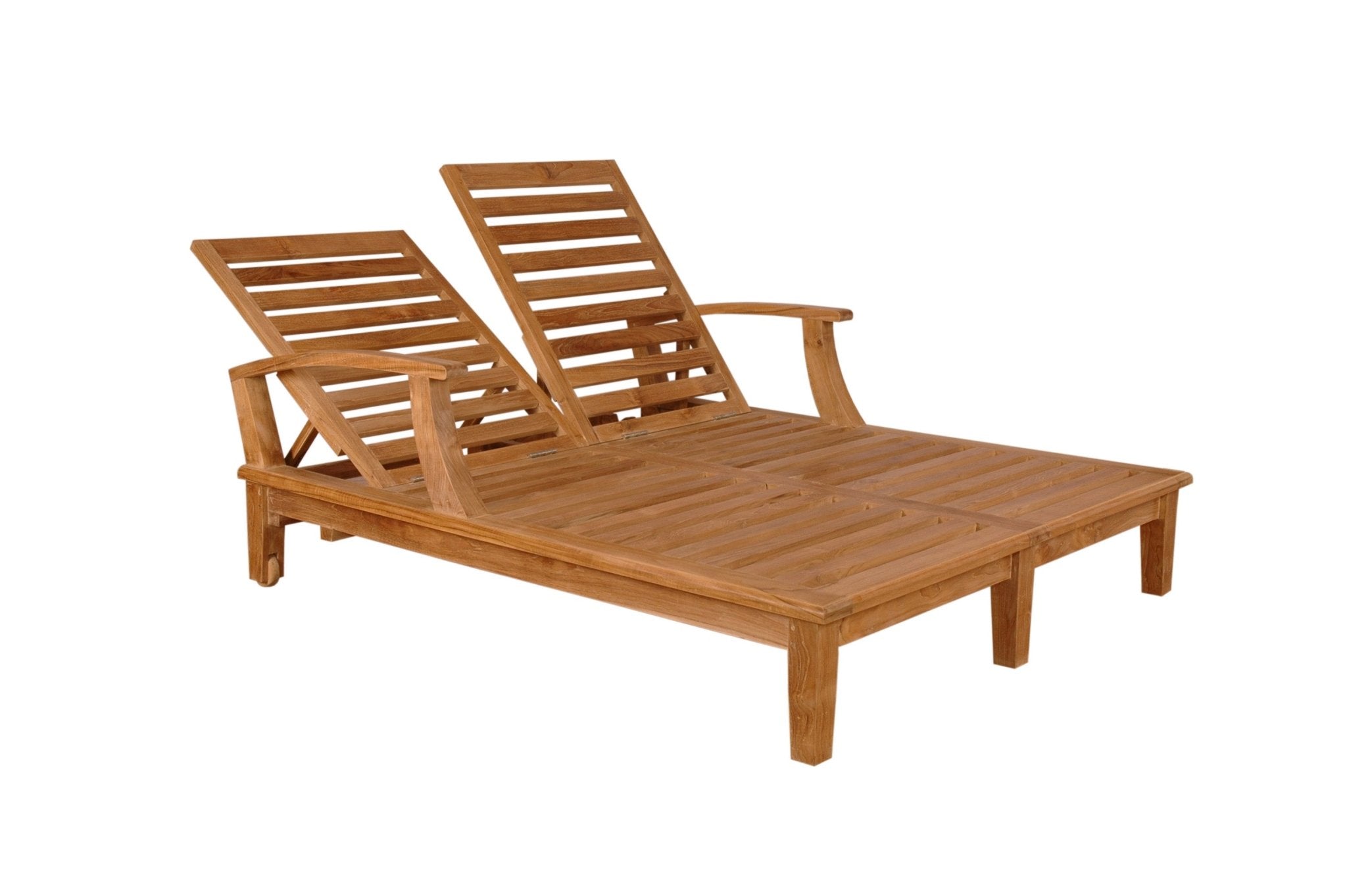 Brianna Double Sun Lounger – Teak Daybed (No Cushion) by Anderson Teak