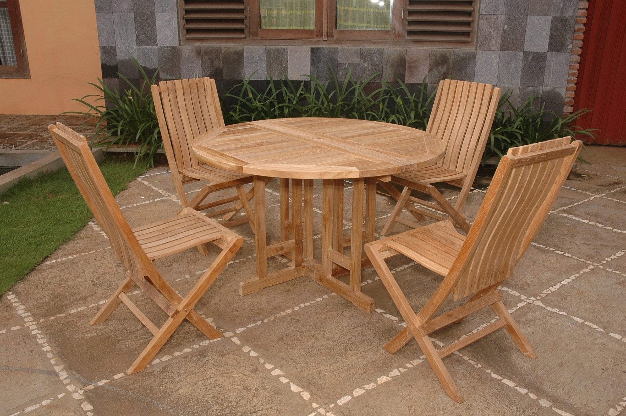 Butterfly Comfort 5 - pc Dining Table Set – Teak Dining Set () by Anderson Teak