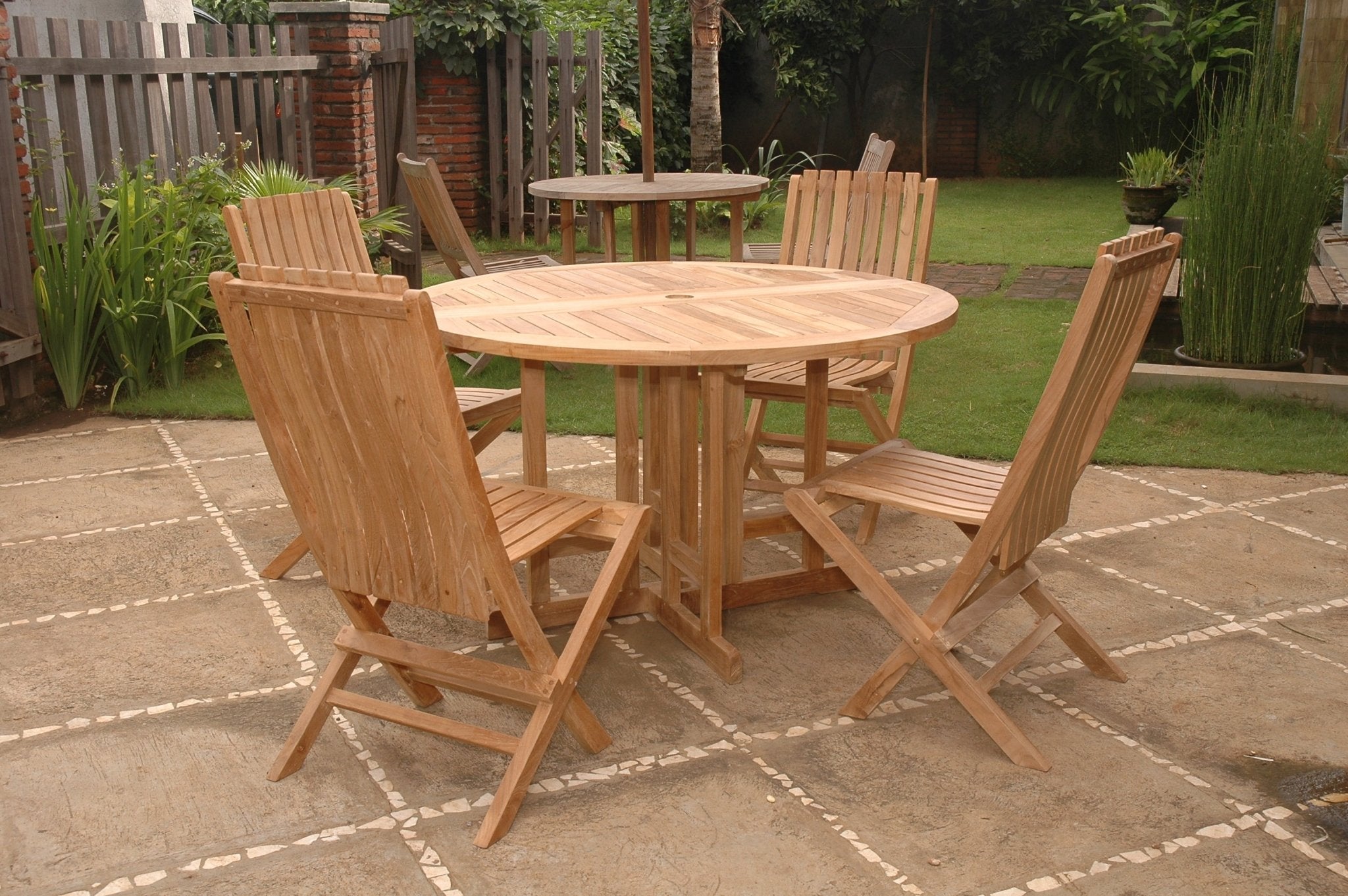 Butterfly Comfort 5 - pc Dining Table Set – Teak Dining Set () by Anderson Teak