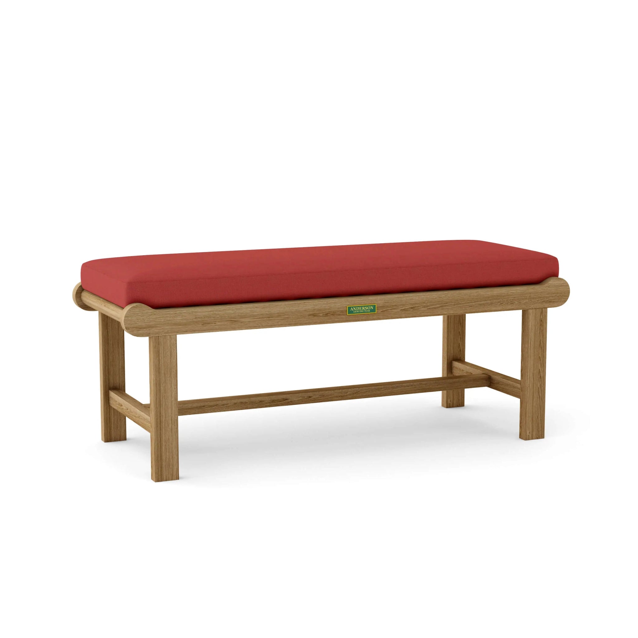 Cambridge 48" Backless Bench – Teak Bench (Burgundy) by Anderson Teak