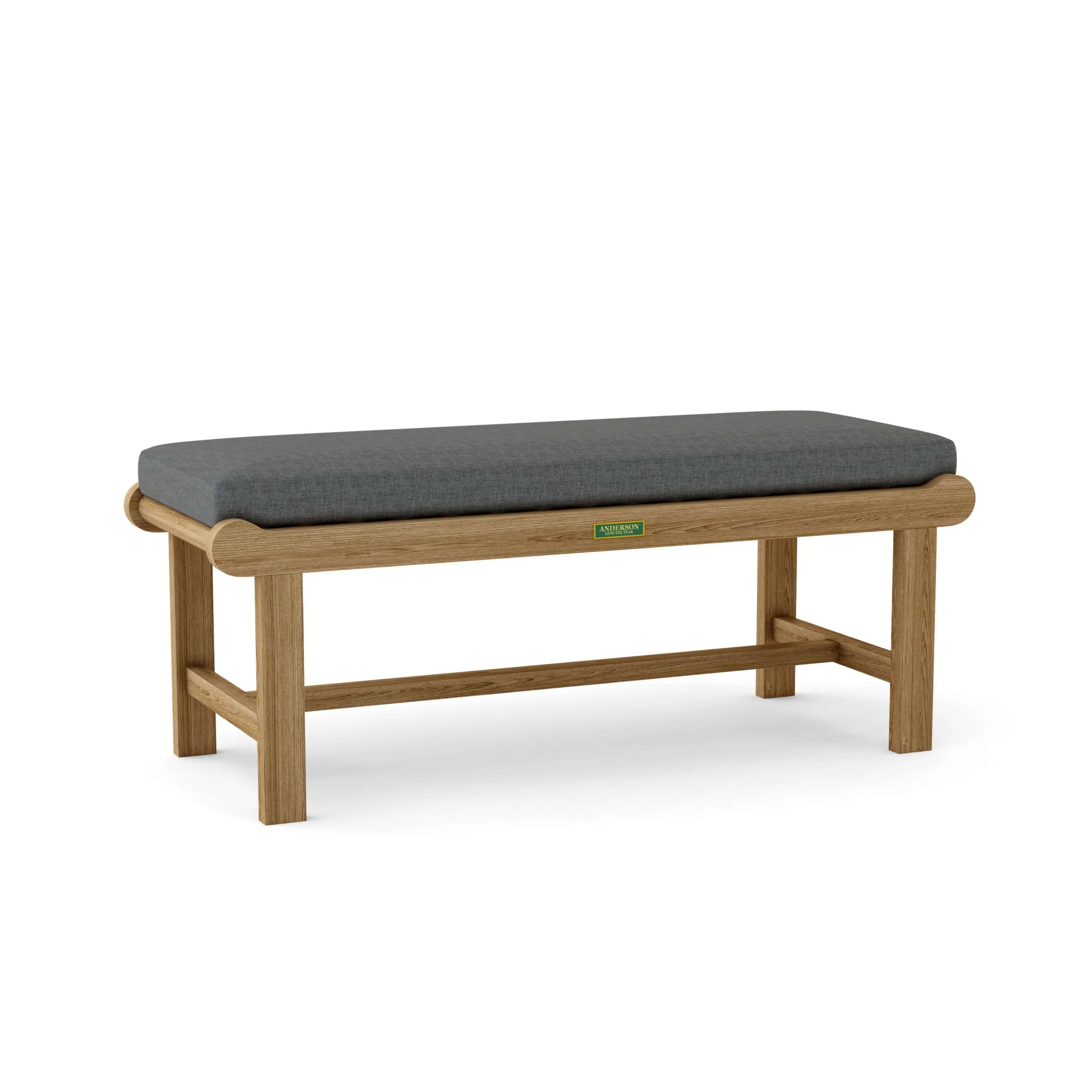 Cambridge 48" Backless Bench – Teak Bench (Cast Slate/Bliss Smoke) by Anderson Teak