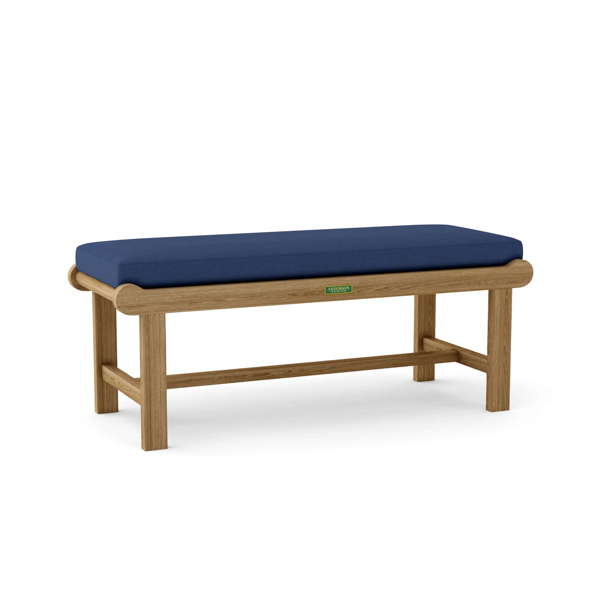 Cambridge 48" Backless Bench – Teak Bench (Navy) by Anderson Teak
