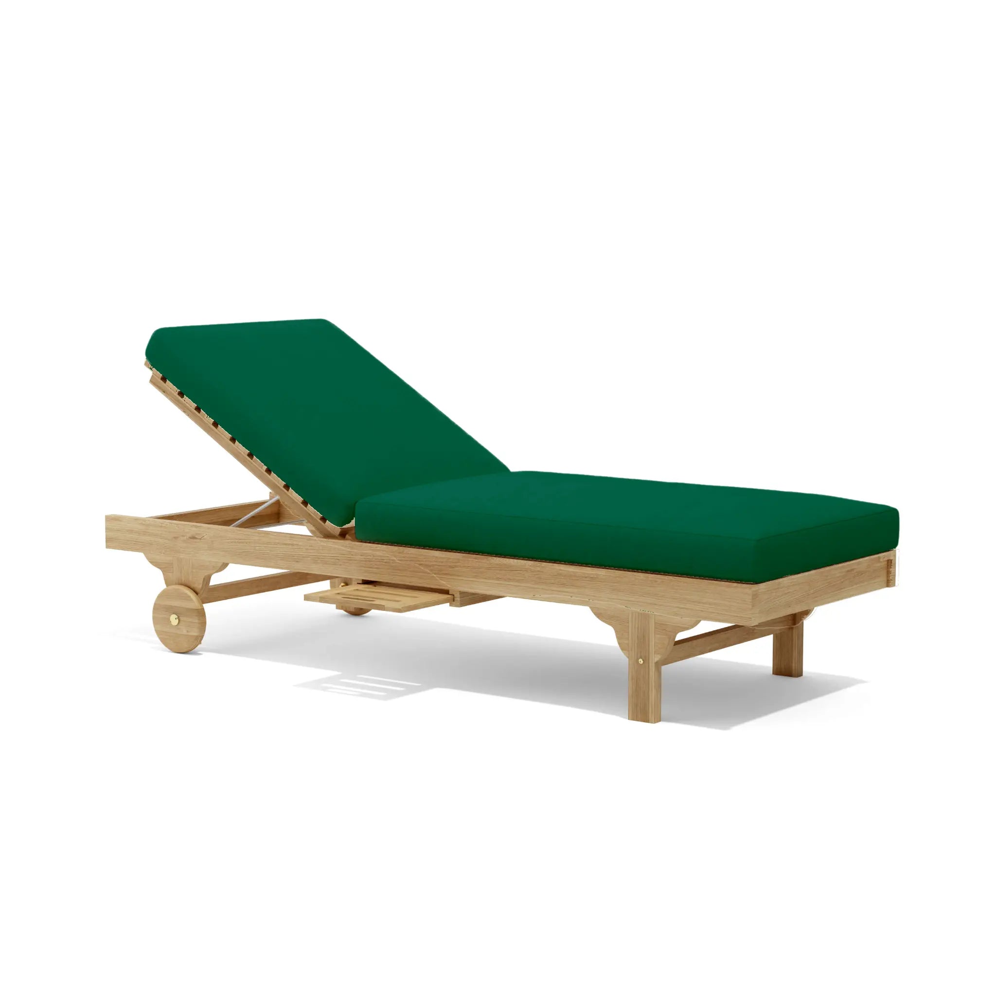 Capri New Sun Lounger – Teak Daybed (Forest Green) by Anderson Teak