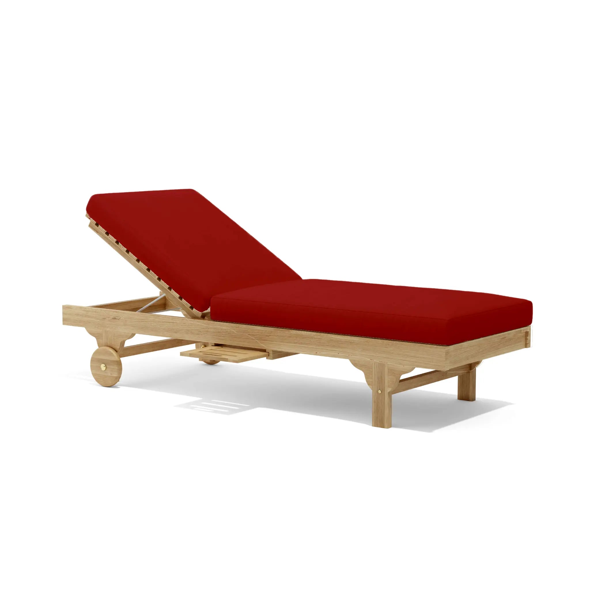 Capri New Sun Lounger – Teak Daybed (Jockey Red) by Anderson Teak