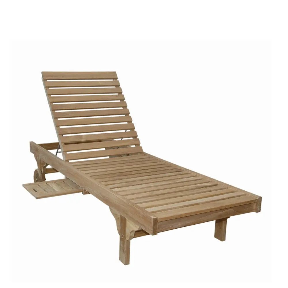 Capri New Sun Lounger – Teak Daybed (No Cushion) by Anderson Teak