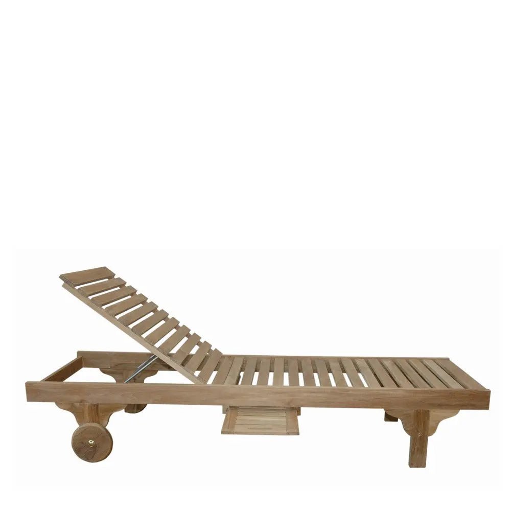 Capri New Sun Lounger – Teak Daybed (No Cushion) by Anderson Teak