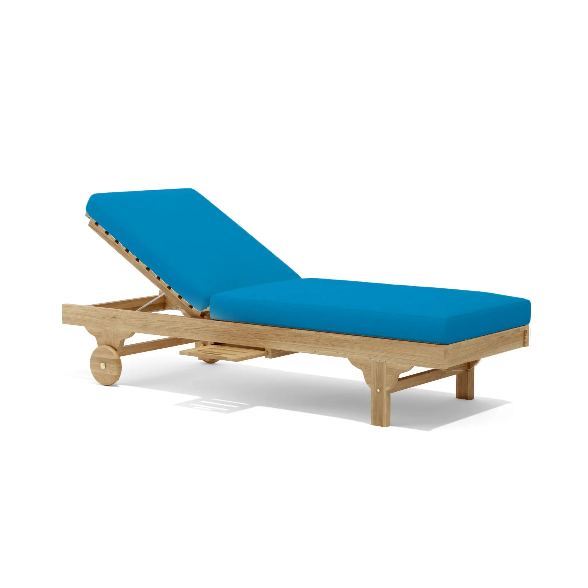 Capri New Sun Lounger – Teak Daybed (Pacific Blue) by Anderson Teak